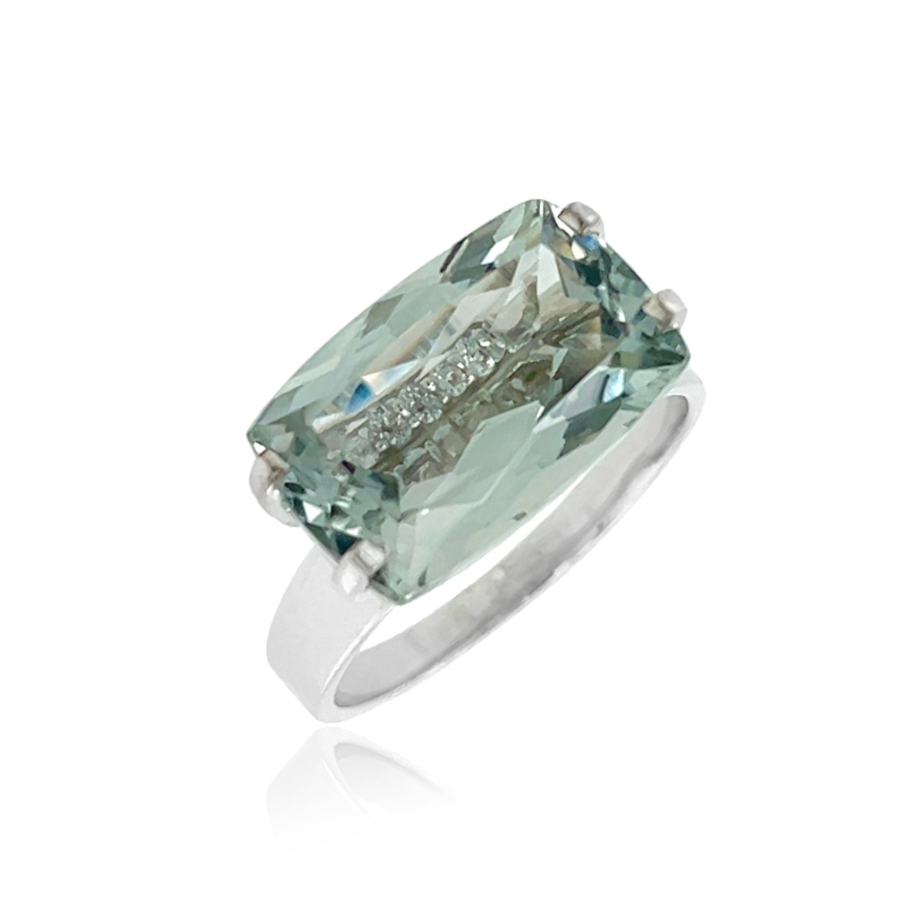 TRANSPARENZA Ring (0890) - Prasiolite / SS