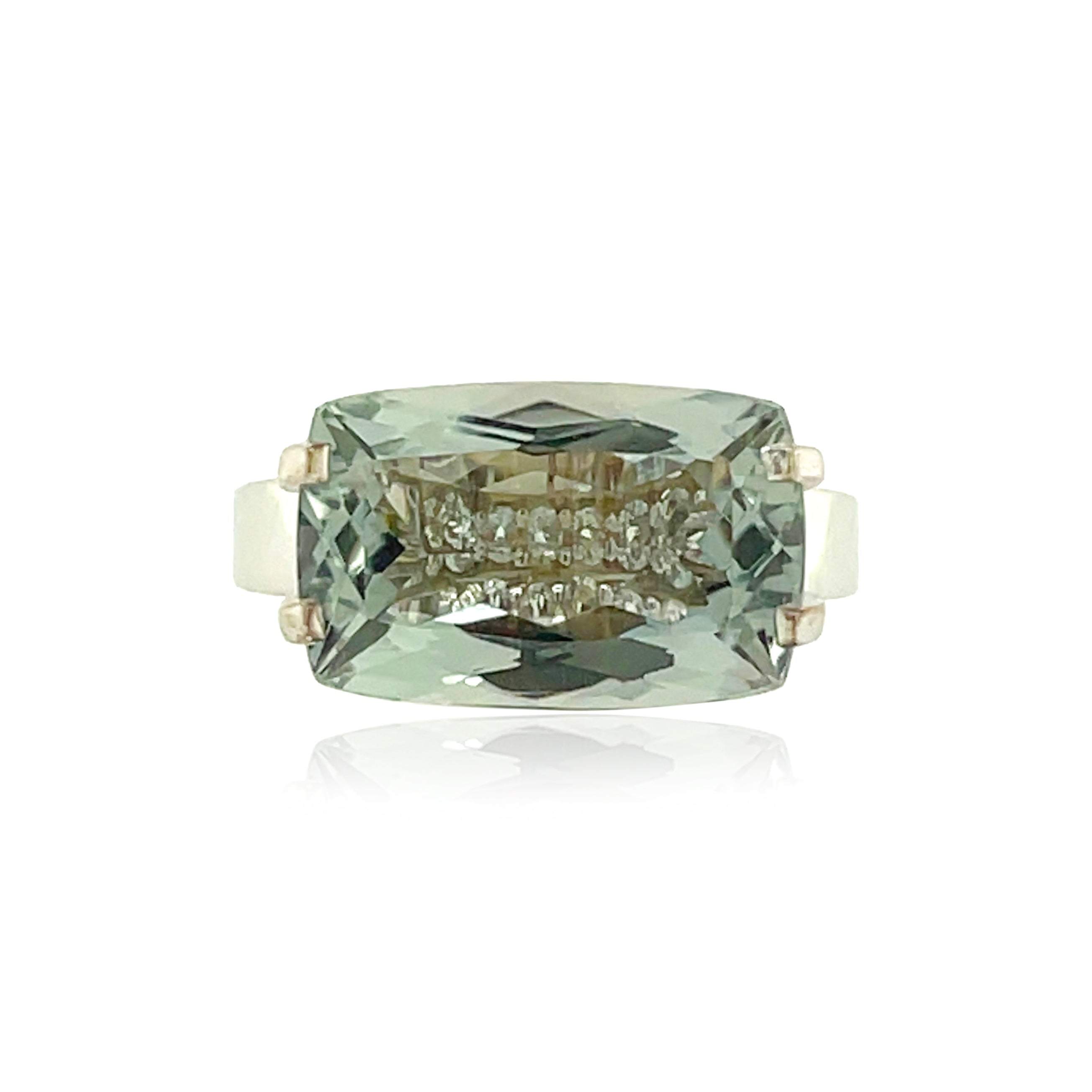 TRANSPARENZA Ring (0890) - Prasiolite / SS