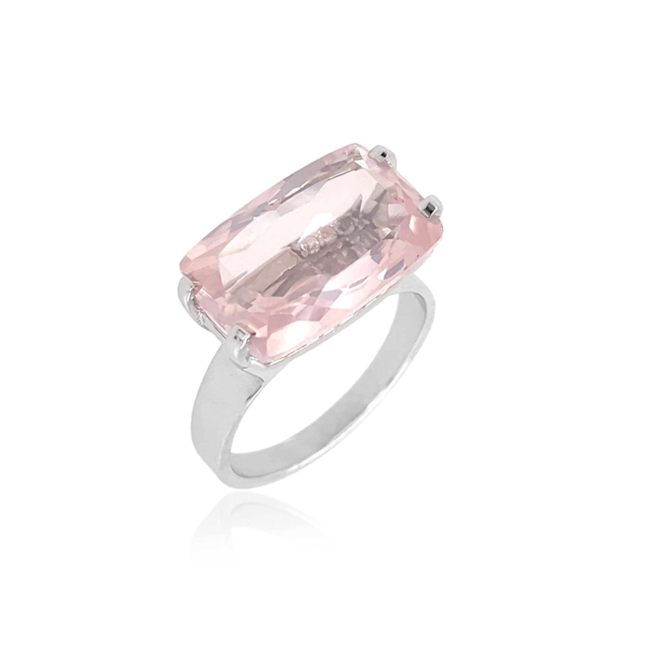 TRANSPARENZA Ring (0890) - Rose Quartz / SS