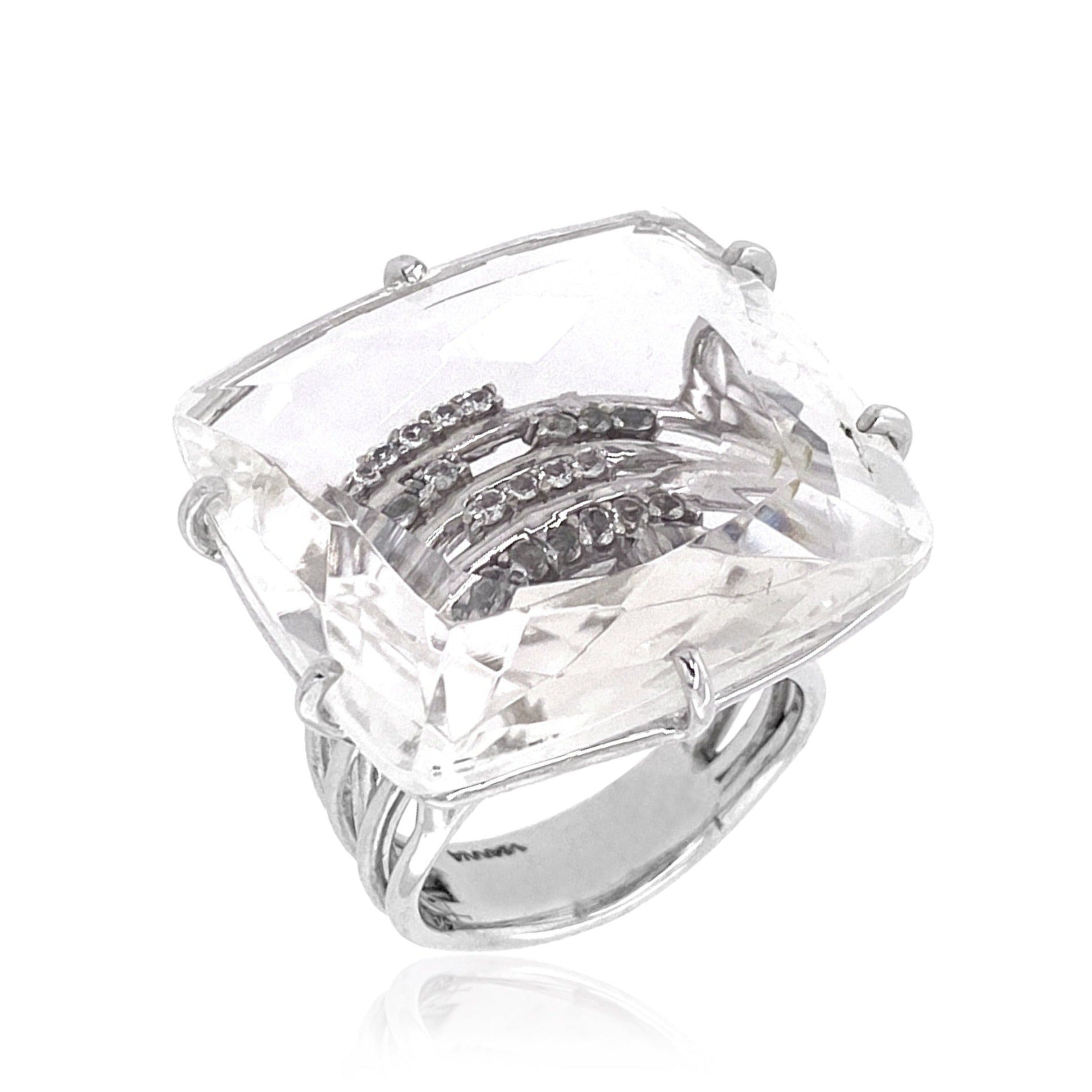 TRANSPARENZA Ring (1052) - Crystal / SS