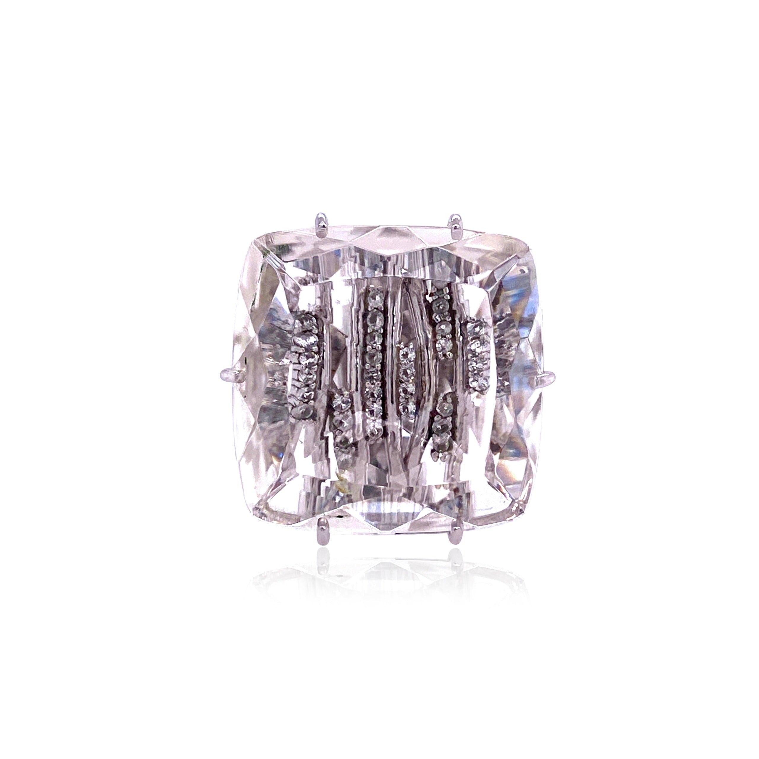 TRANSPARENZA Ring (1052) - Crystal / SS