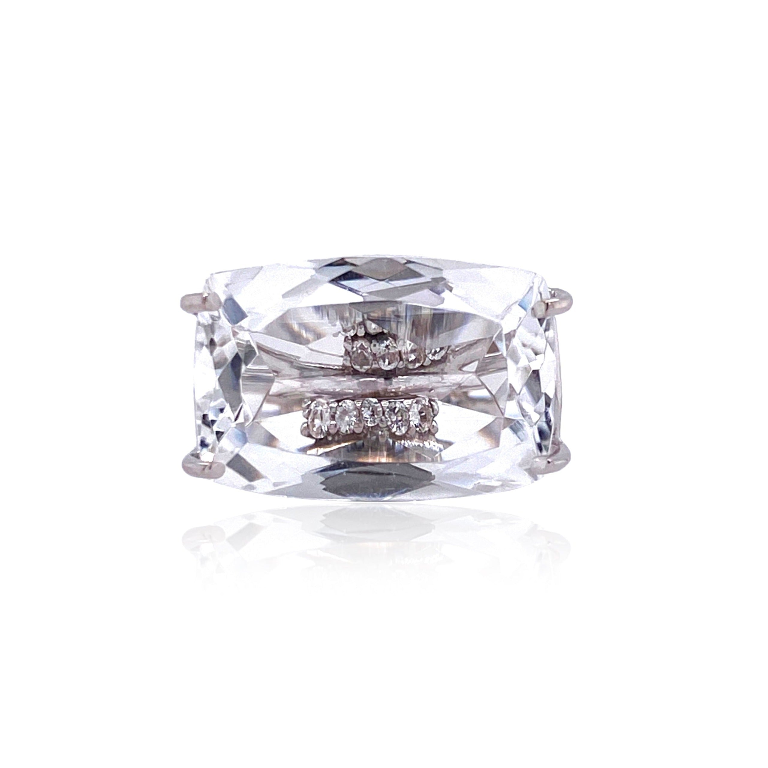 TRANSPARENZA Ring (1052) - Crystal / SS