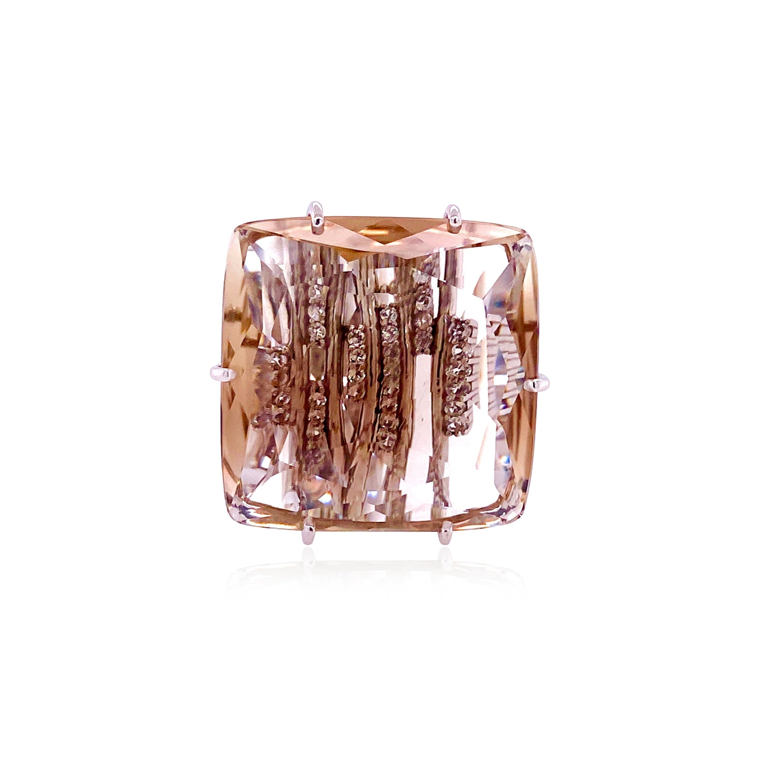 TRANSPARENZA Ring (1052) - Smoky Quartz / SS