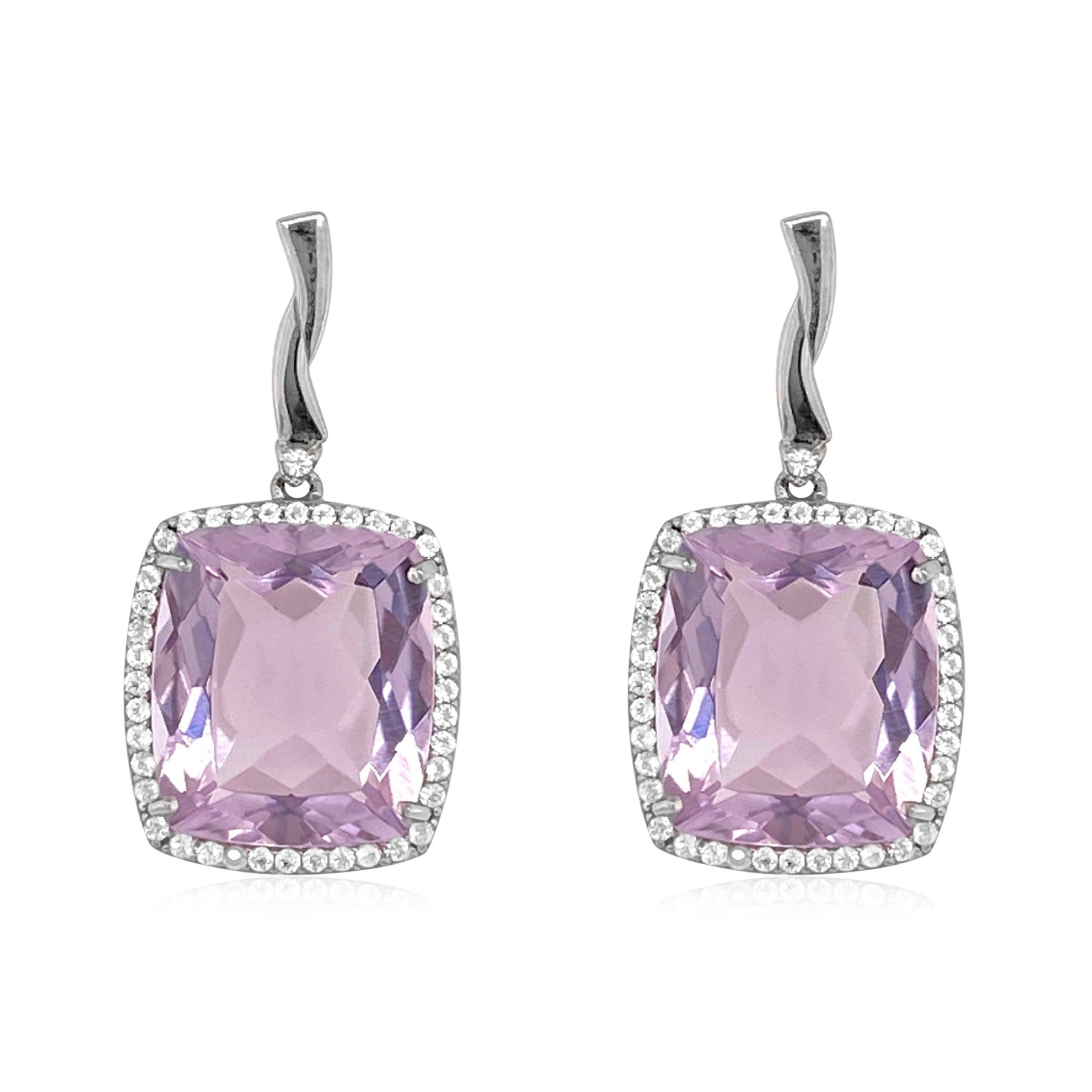 ECLECTIC Earrings (1134) - Pink Amethyst / SS