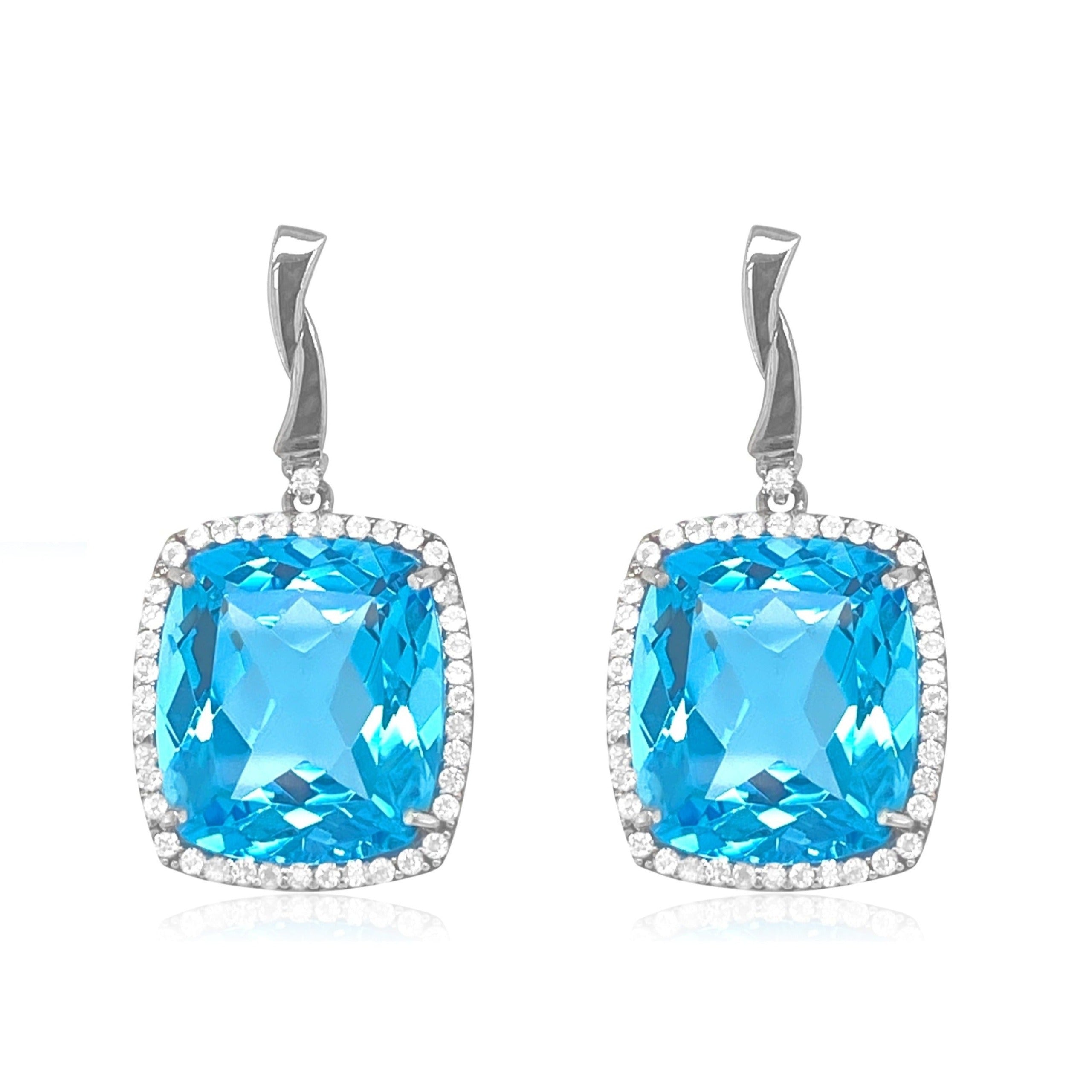 ECLECTIC Earrings (1134) - Blue Topaz / SS