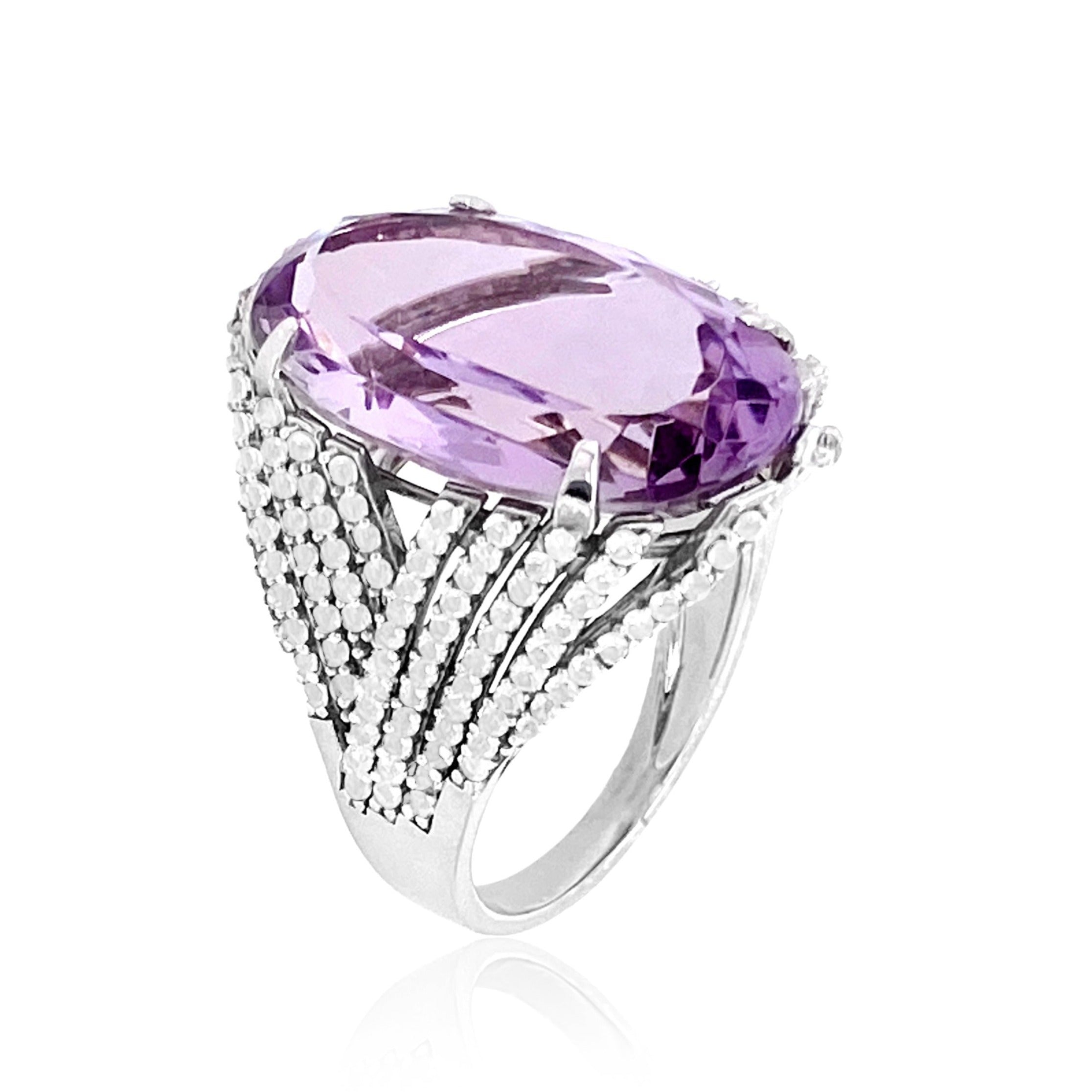 VILLA RICA Ring (1213) - Pink Amethyst / SS