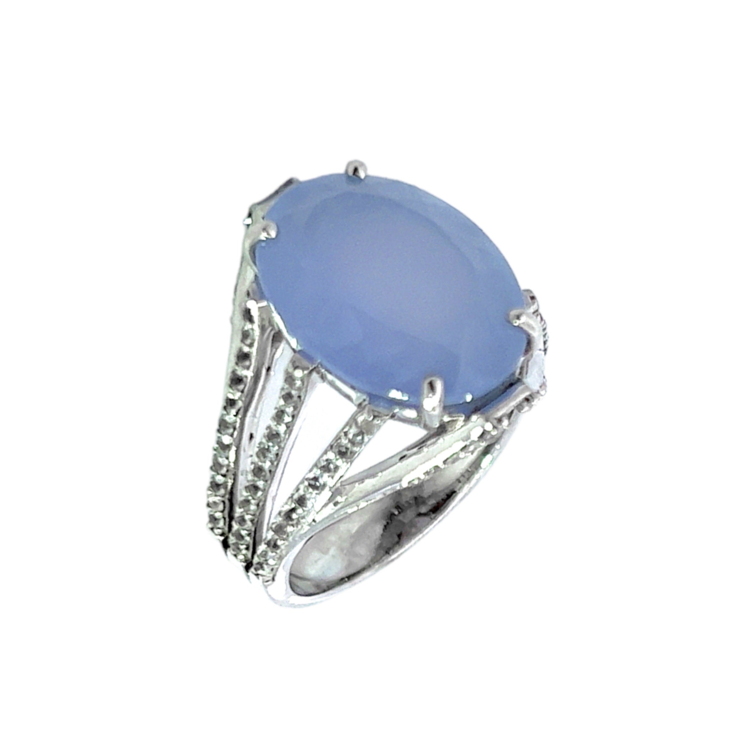 VILLA RICA Ring (1213) - Chalcedony / SS