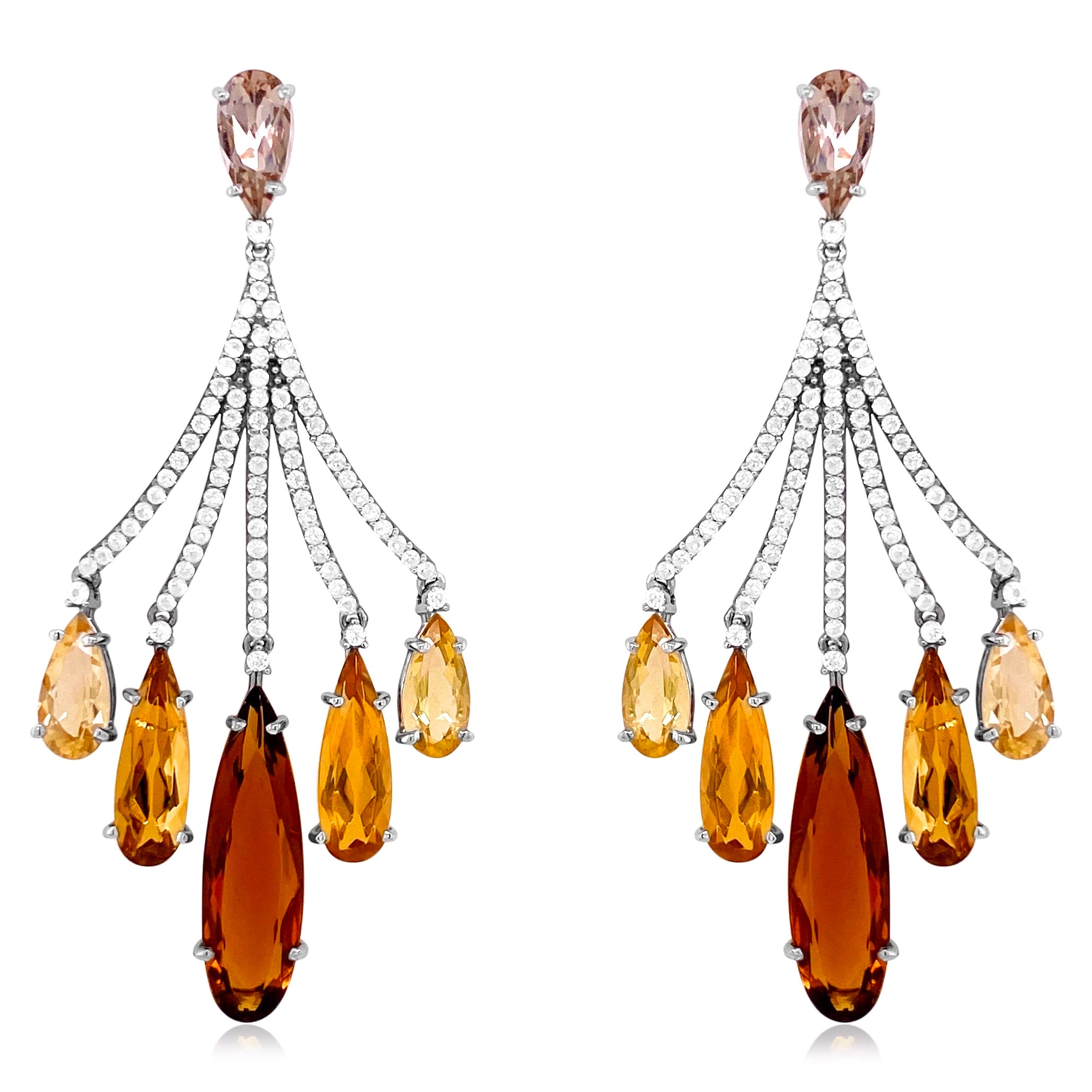 VILLA RICA Earrings (1213) - Mixed Gemstones / SS