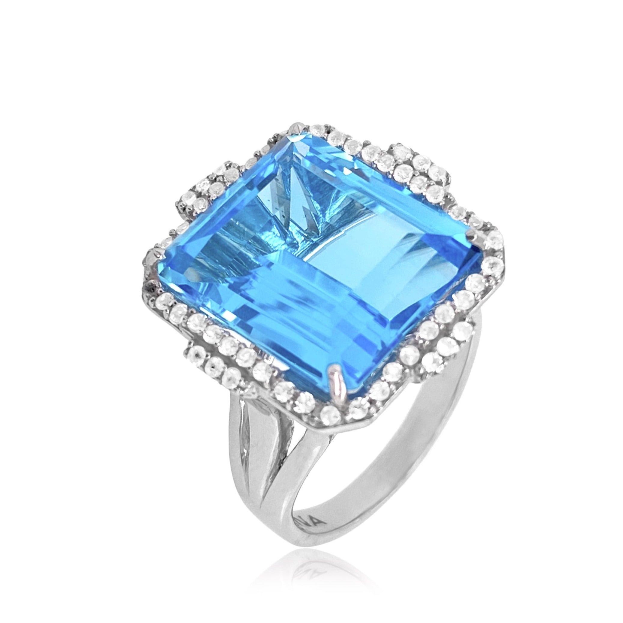 ECLECTIC Ring (1247) - Blue Topaz / SS