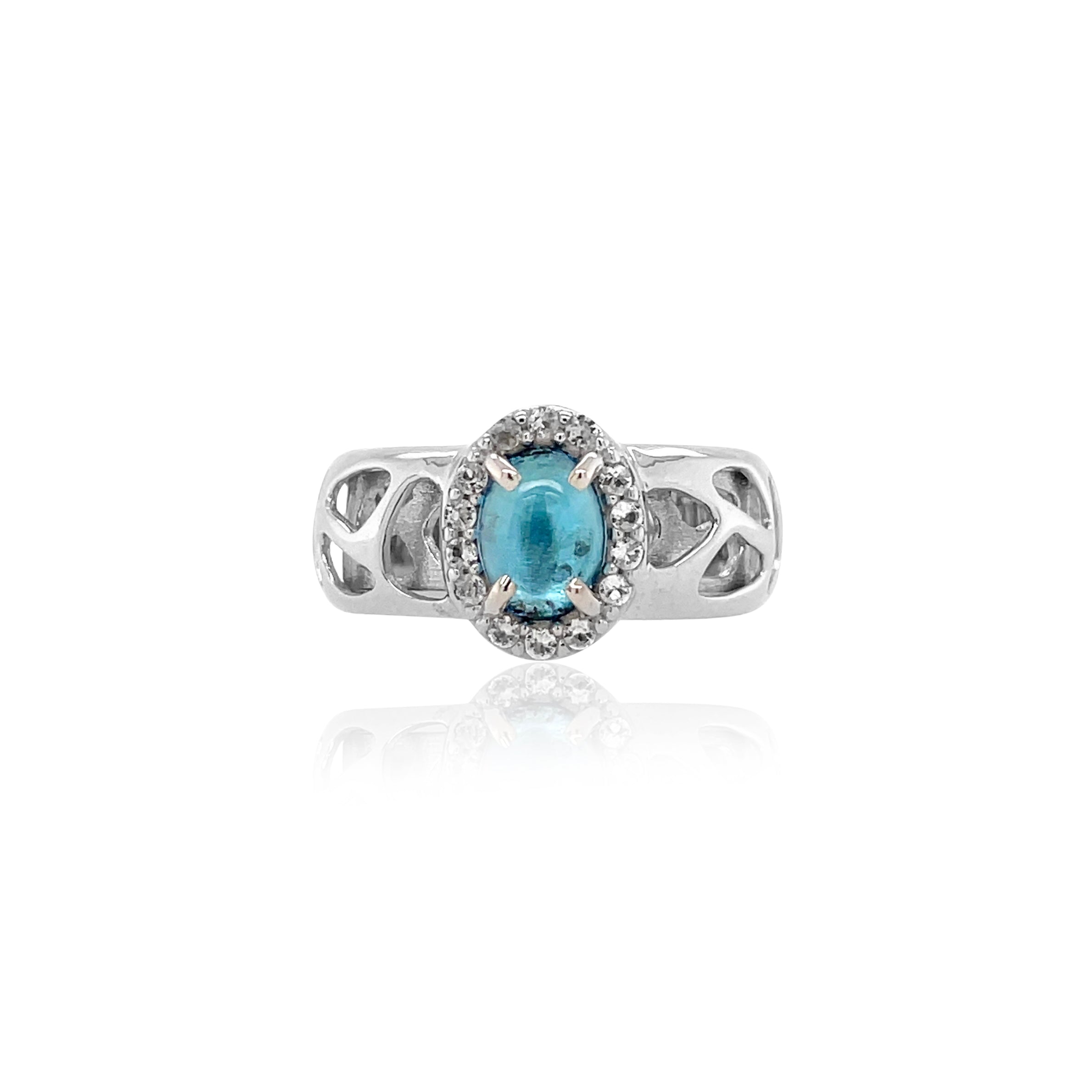 PULSE Ring (1286) - Blue Topaz / SS