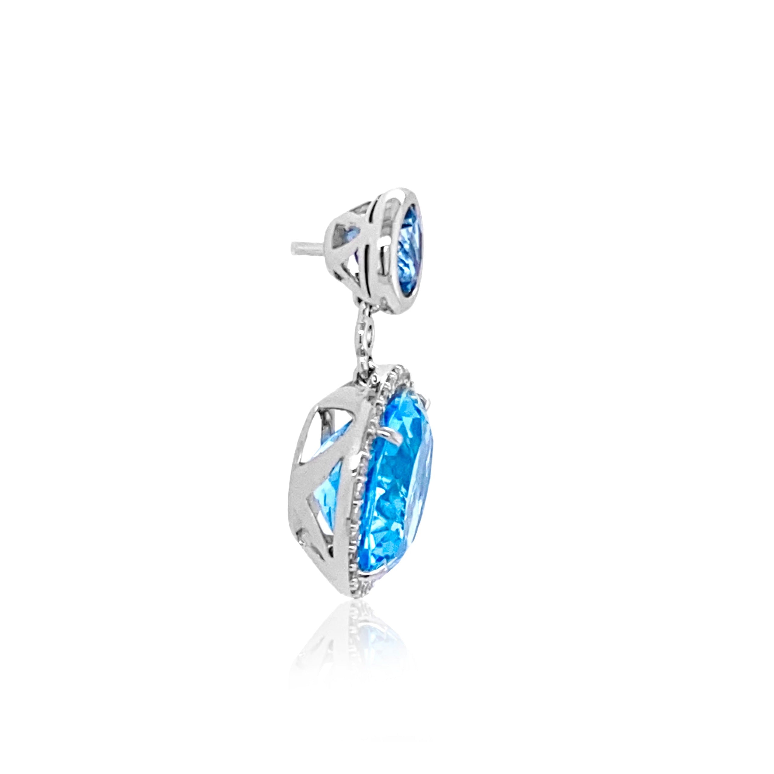 SIGNATURE Earrings (1287) - Blue Topaz / SS