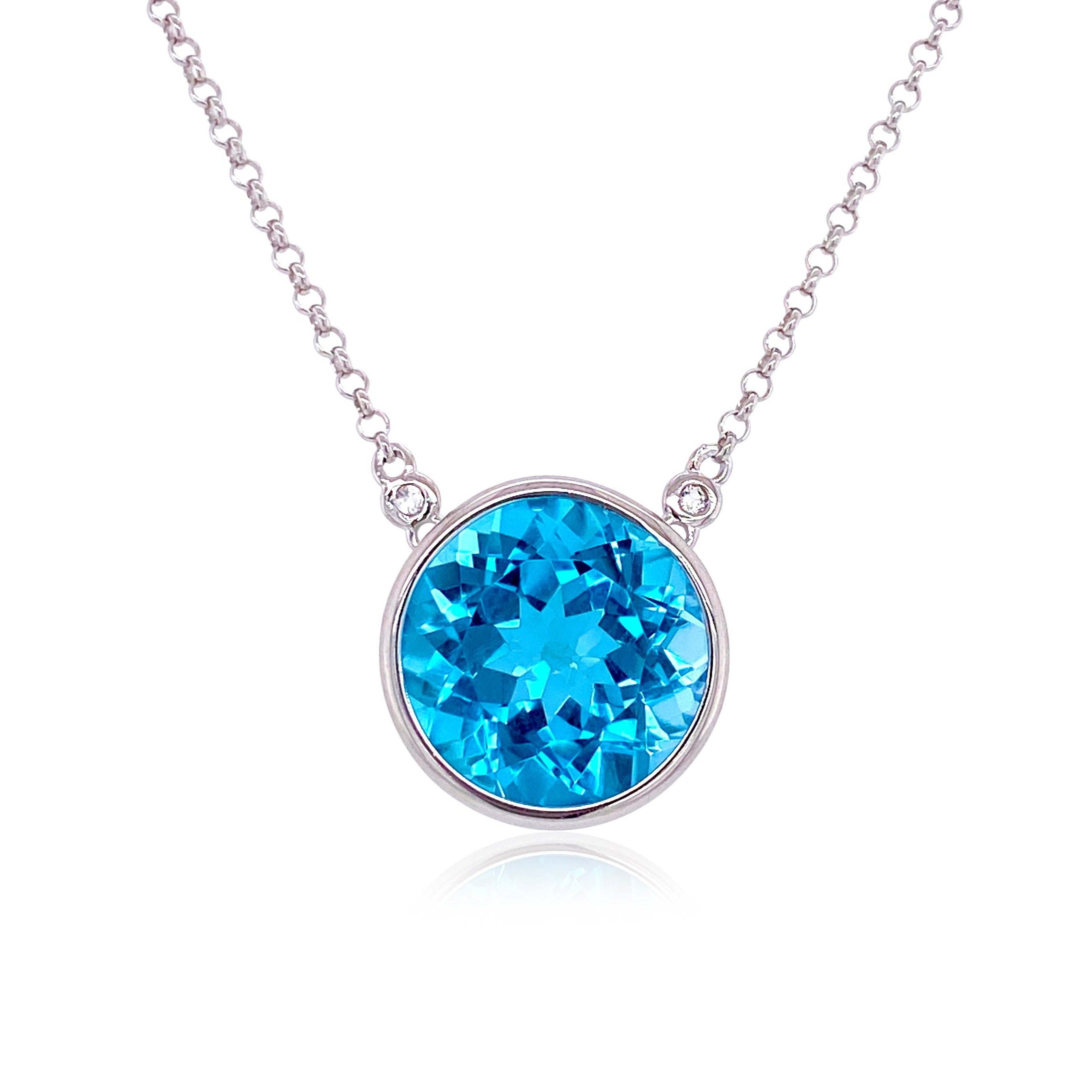 SIGNATURE Necklace (1287) - Blue Topaz / SS