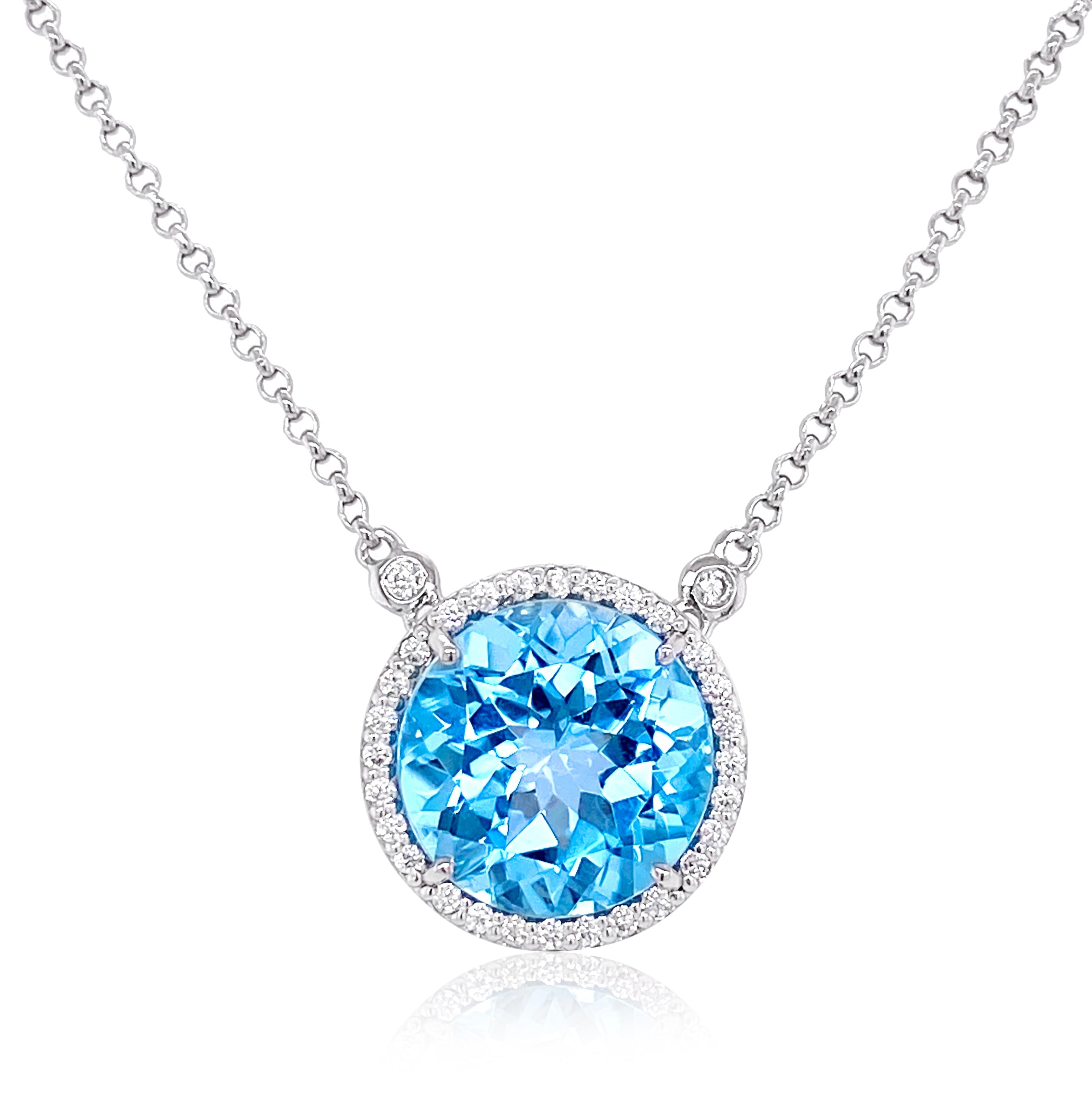 SIGNATURE Necklace (1287) - Blue Topaz / SS