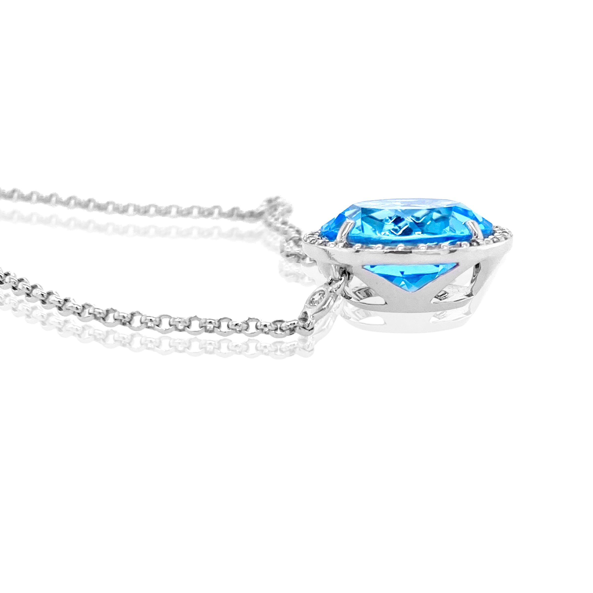 SIGNATURE Necklace (1287) - Blue Topaz / SS