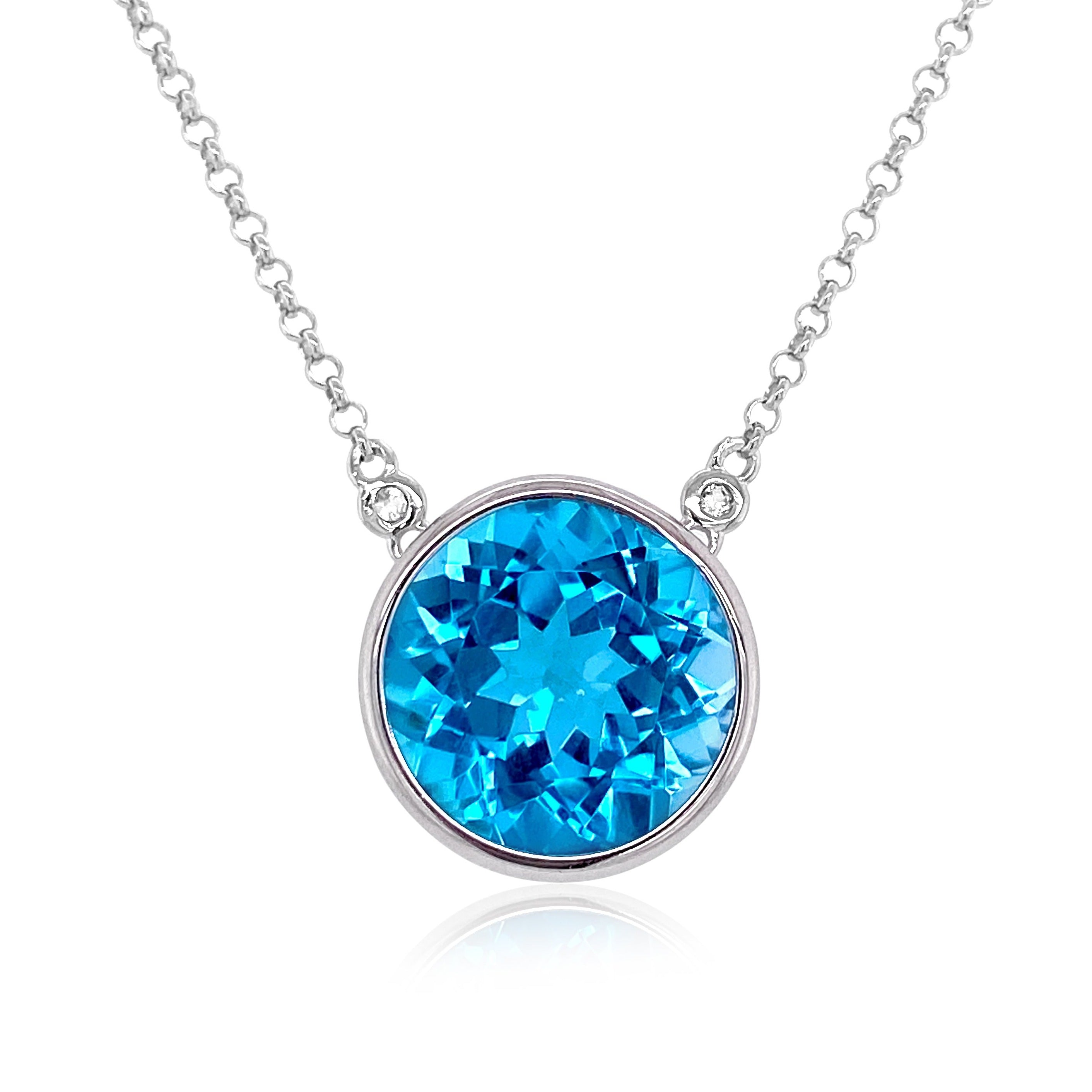 SIGNATURE Necklace (1287) - Blue Topaz / SS