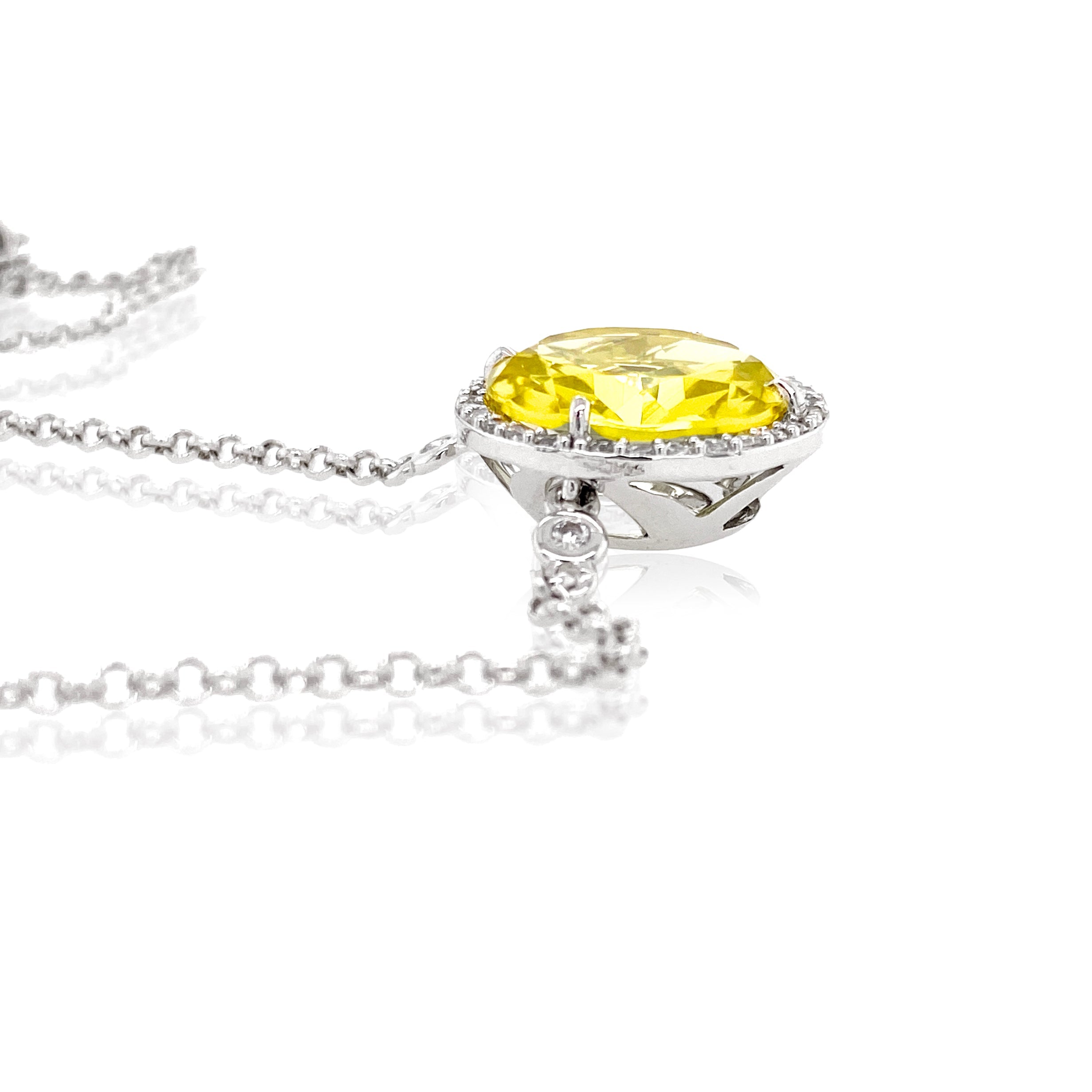 SIGNATURE Necklace (1287) - Lemon Citrine / SS