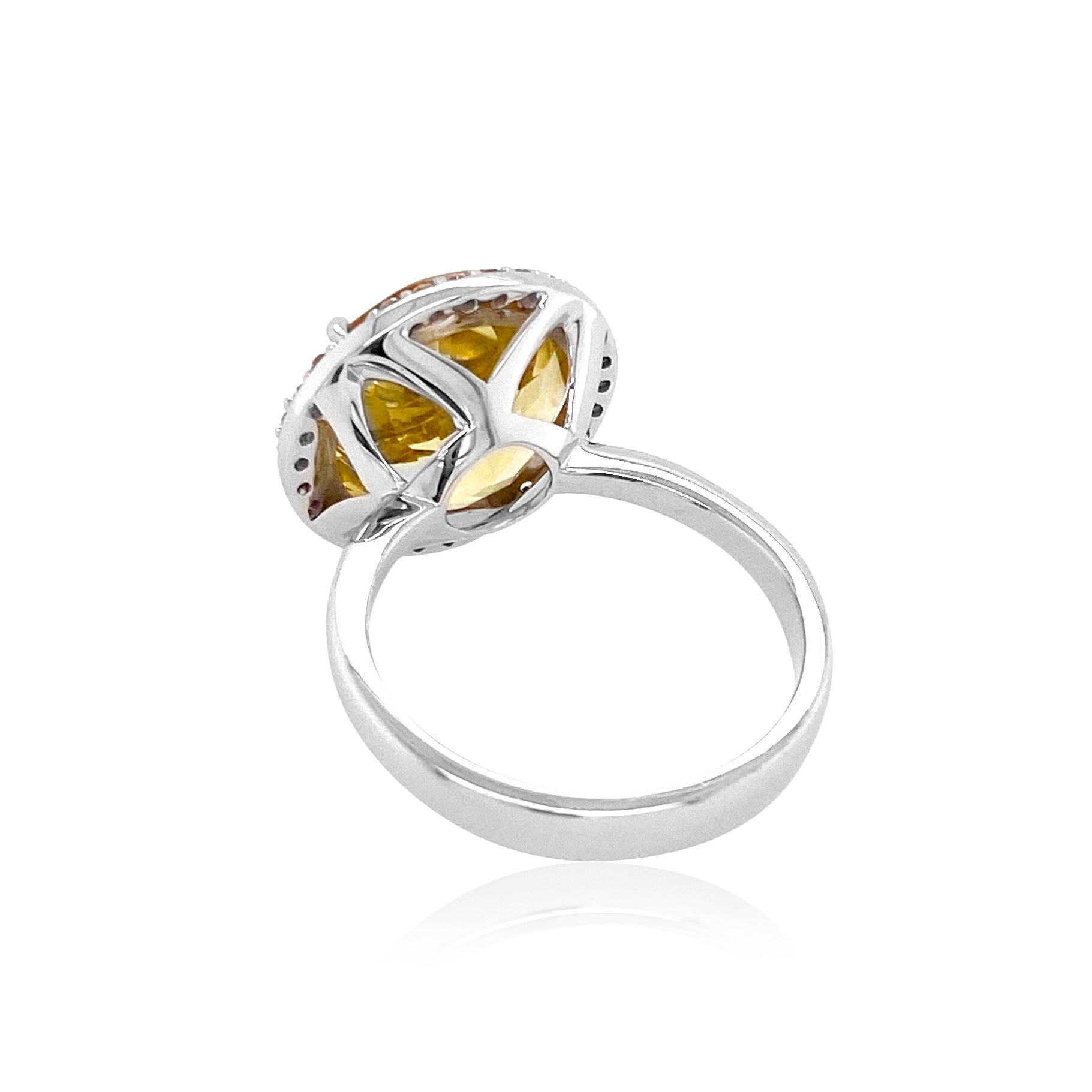 SIGNATURE Ring (1287) - Green Gold Quartz / SS