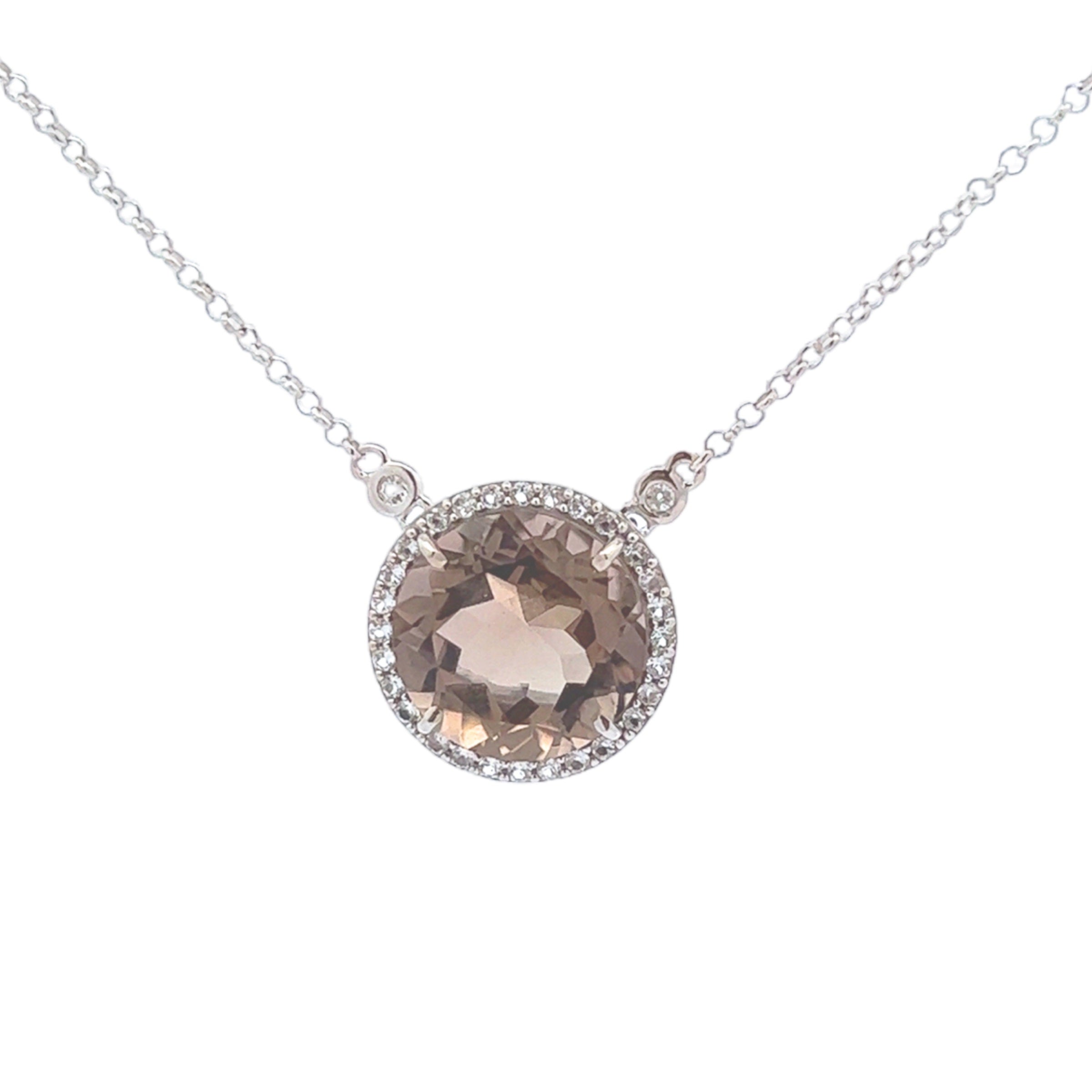 SIGNATURE Necklace (1287) - Smoky Quartz / SS