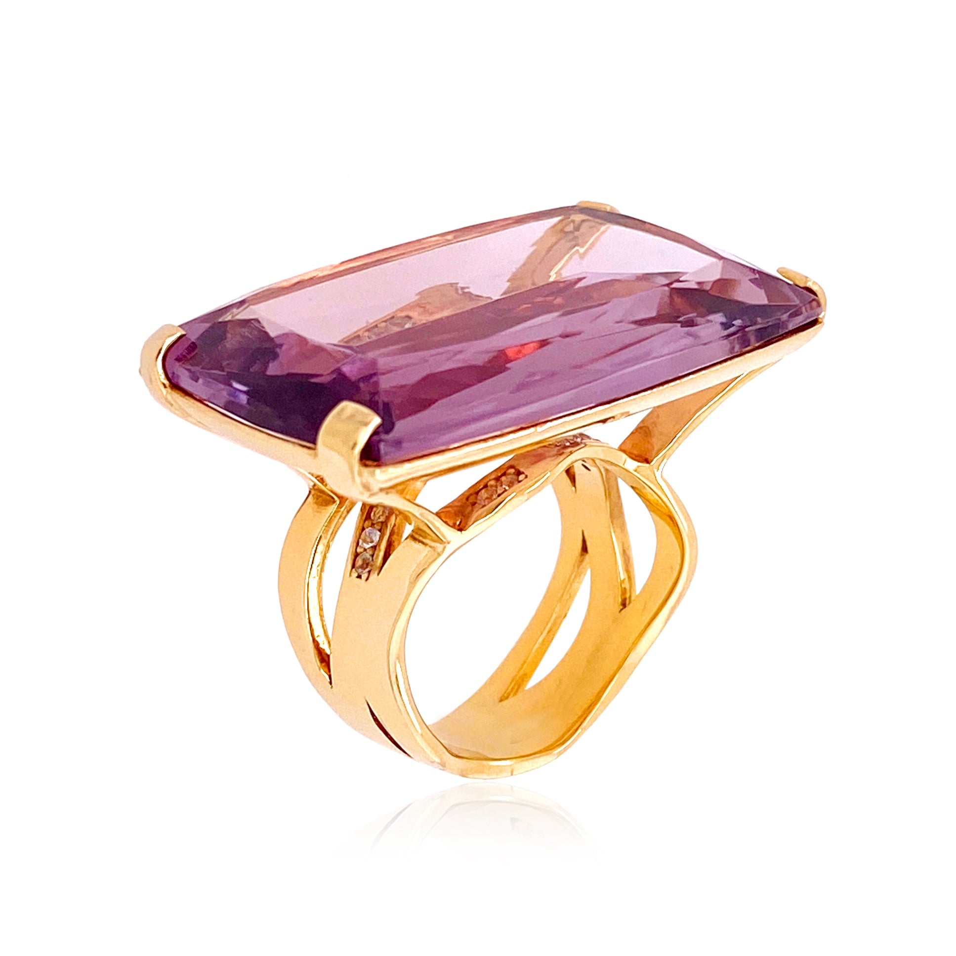 TRANSPARENZA Ring (0777) - Pink Amethyst / YG