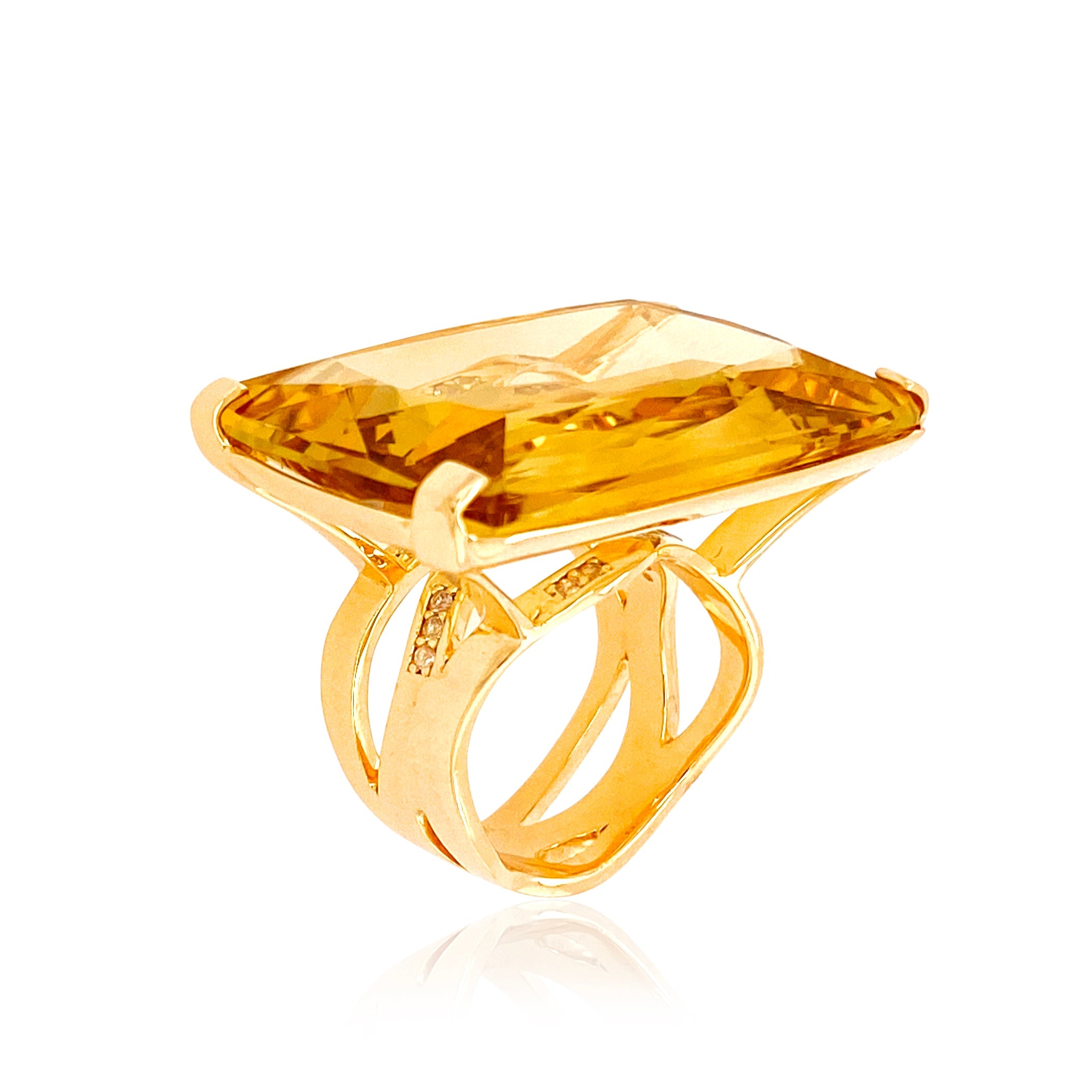 TRANSPARENZA Ring (0777) - Light Citrine / YG