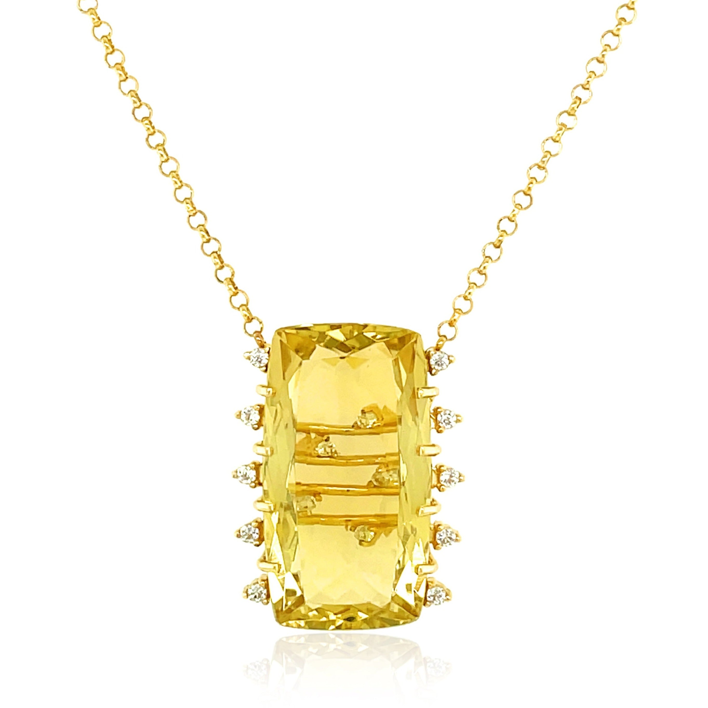 TRANSPARENZA Necklace (0802) - Light Citrine / YG