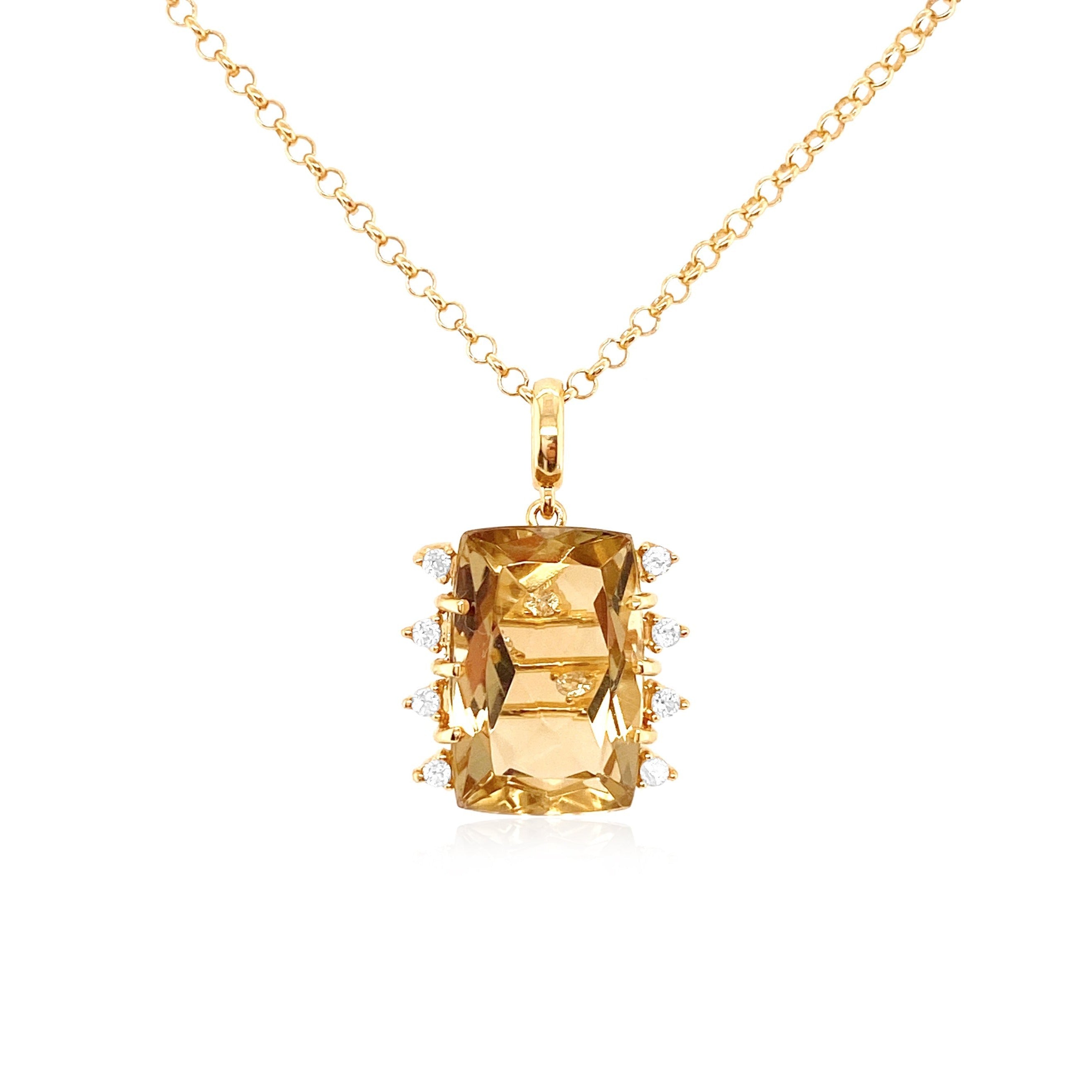 TRANSPARENZA Necklace (0802) - Light Citrine / YG