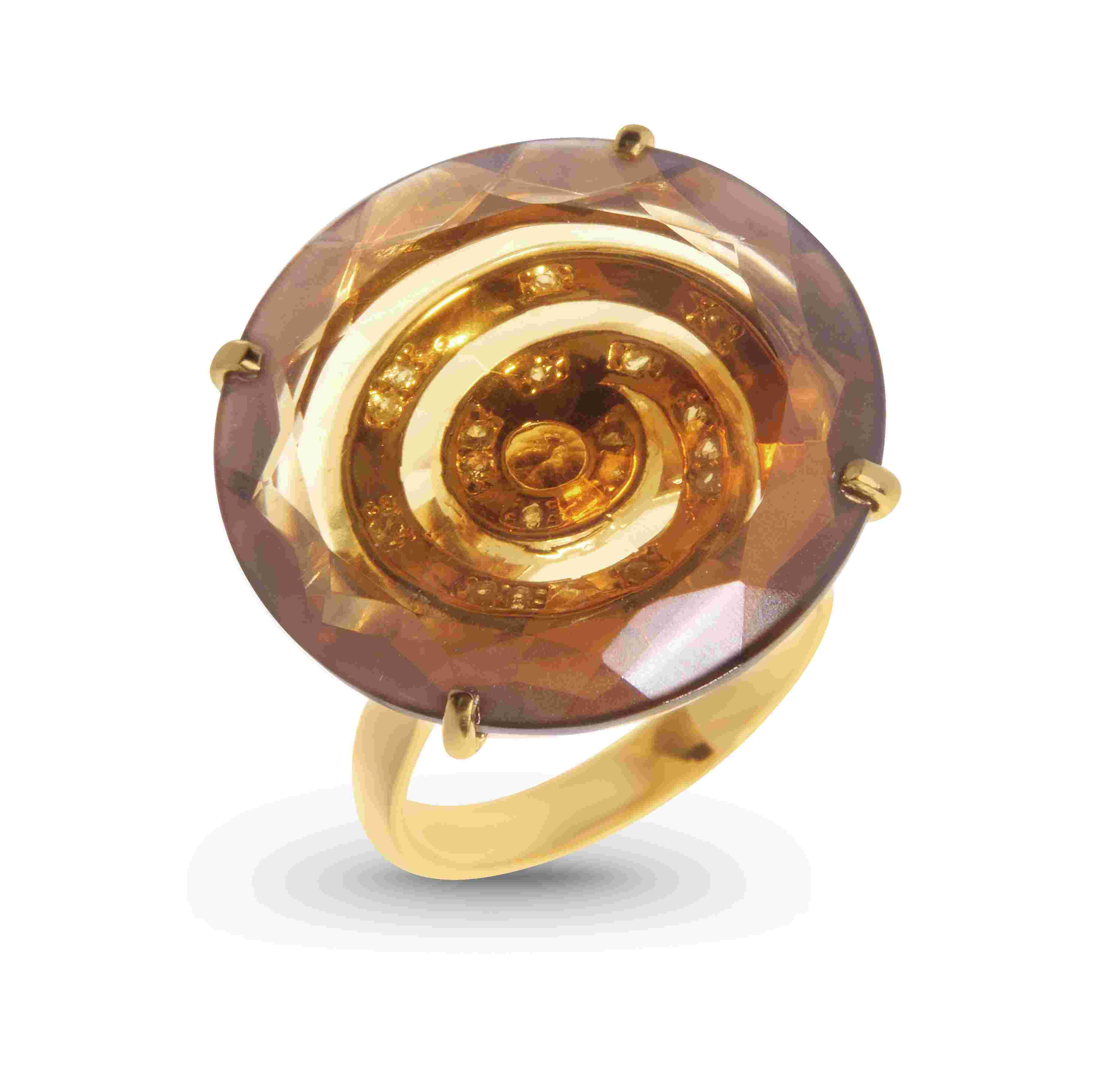 TRANSPARENZA Ring (0839) - Champagne Citrine / YG