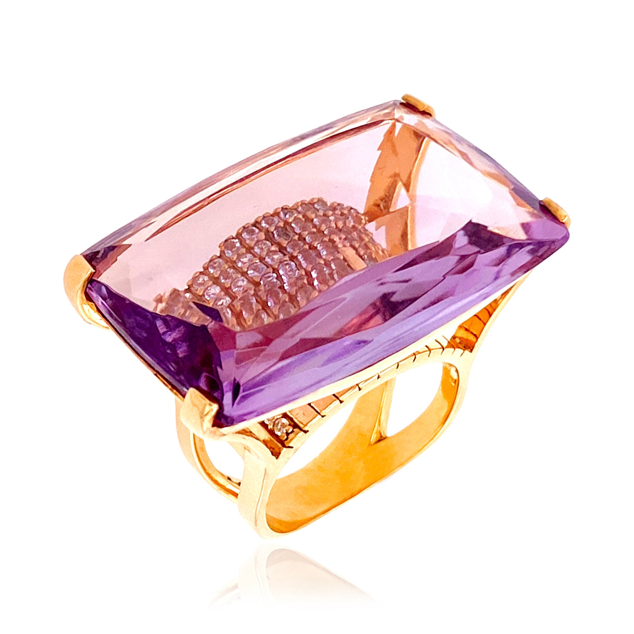 TRANSPARENZA Ring (0890) - Pink Amethsyt  / YG