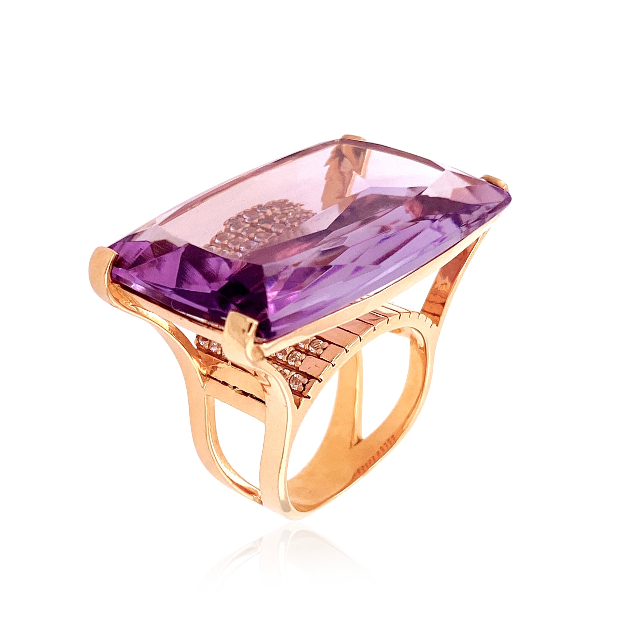 TRANSPARENZA Ring (0890) - Pink Amethsyt  / YG