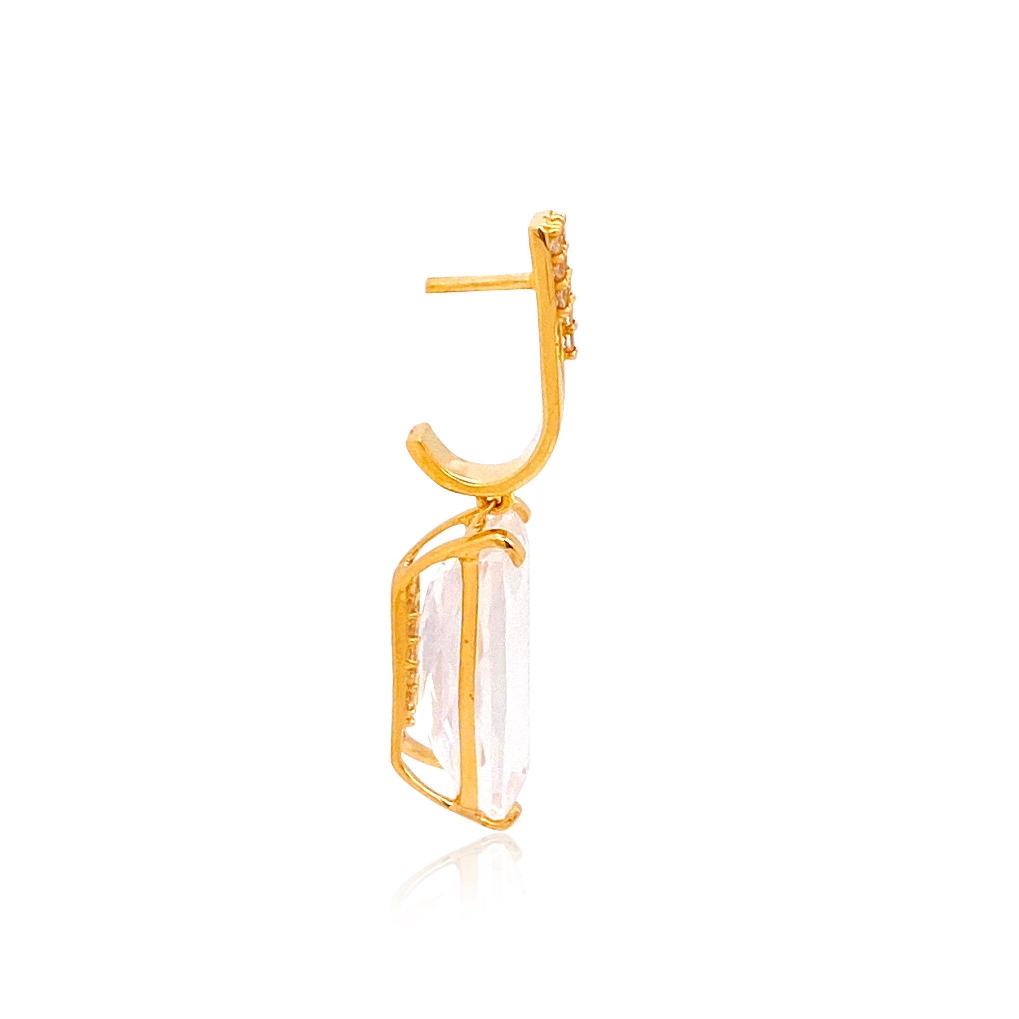 TRANSPARENZA Earrings (0890) - Opal Quartz / YG