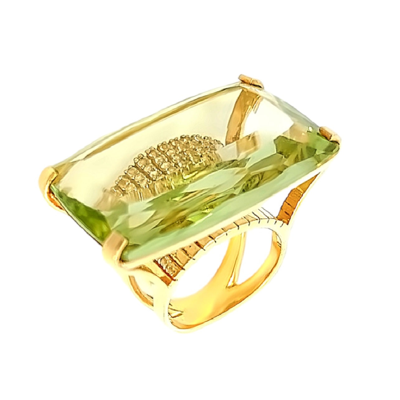 TRANSPARENZA Ring (0890) - Prasiolite / YG