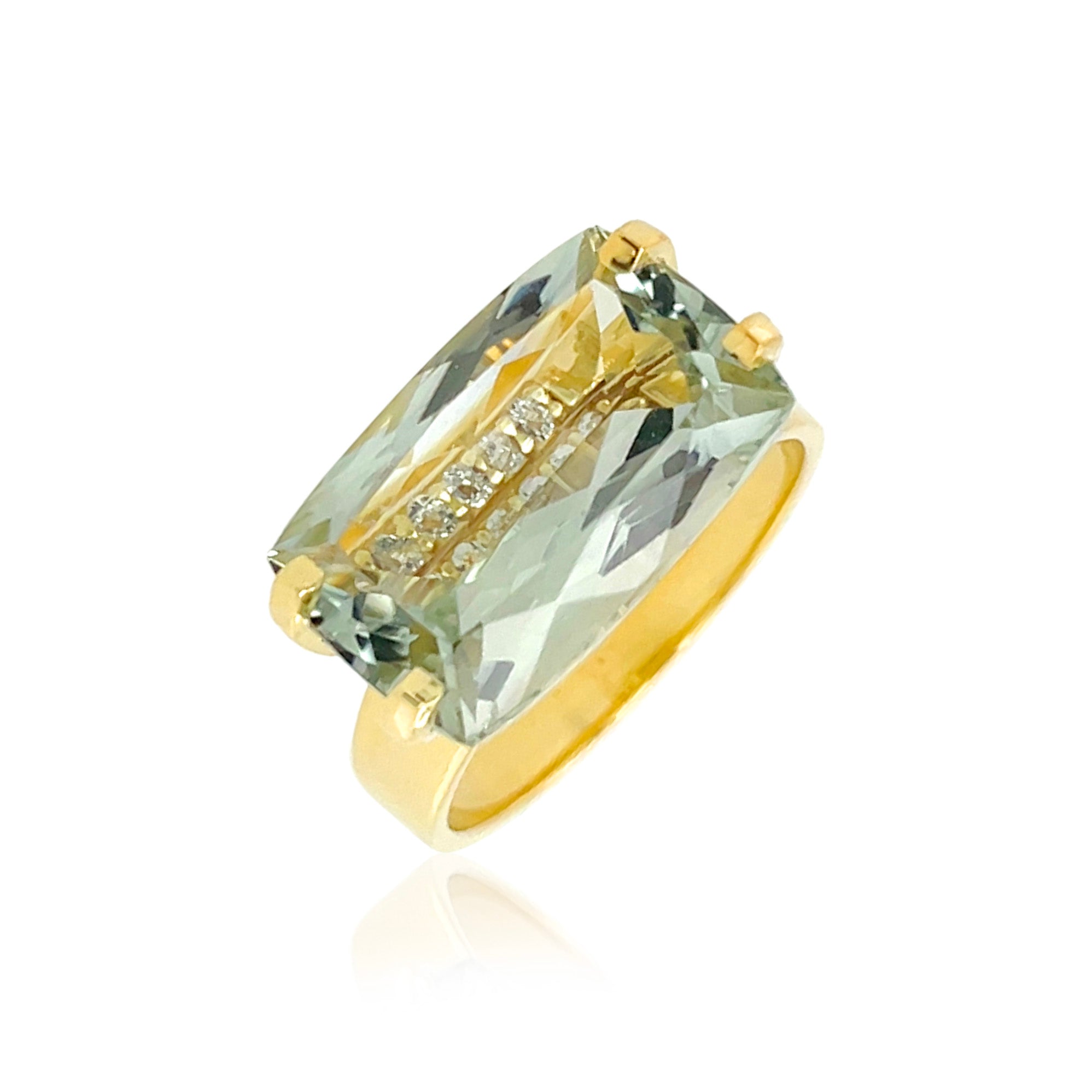 TRANSPARENZA Ring (0890) - Prasiolite / YG