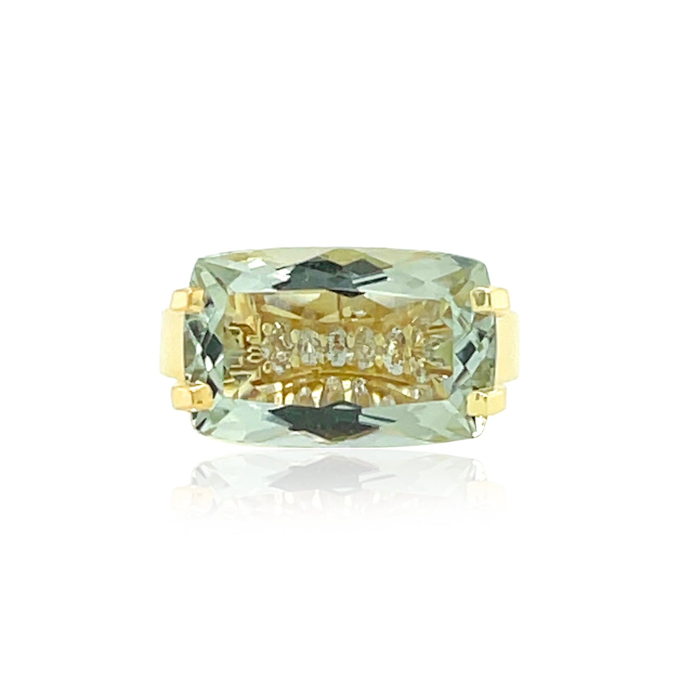 TRANSPARENZA Ring (0890) - Prasiolite / YG