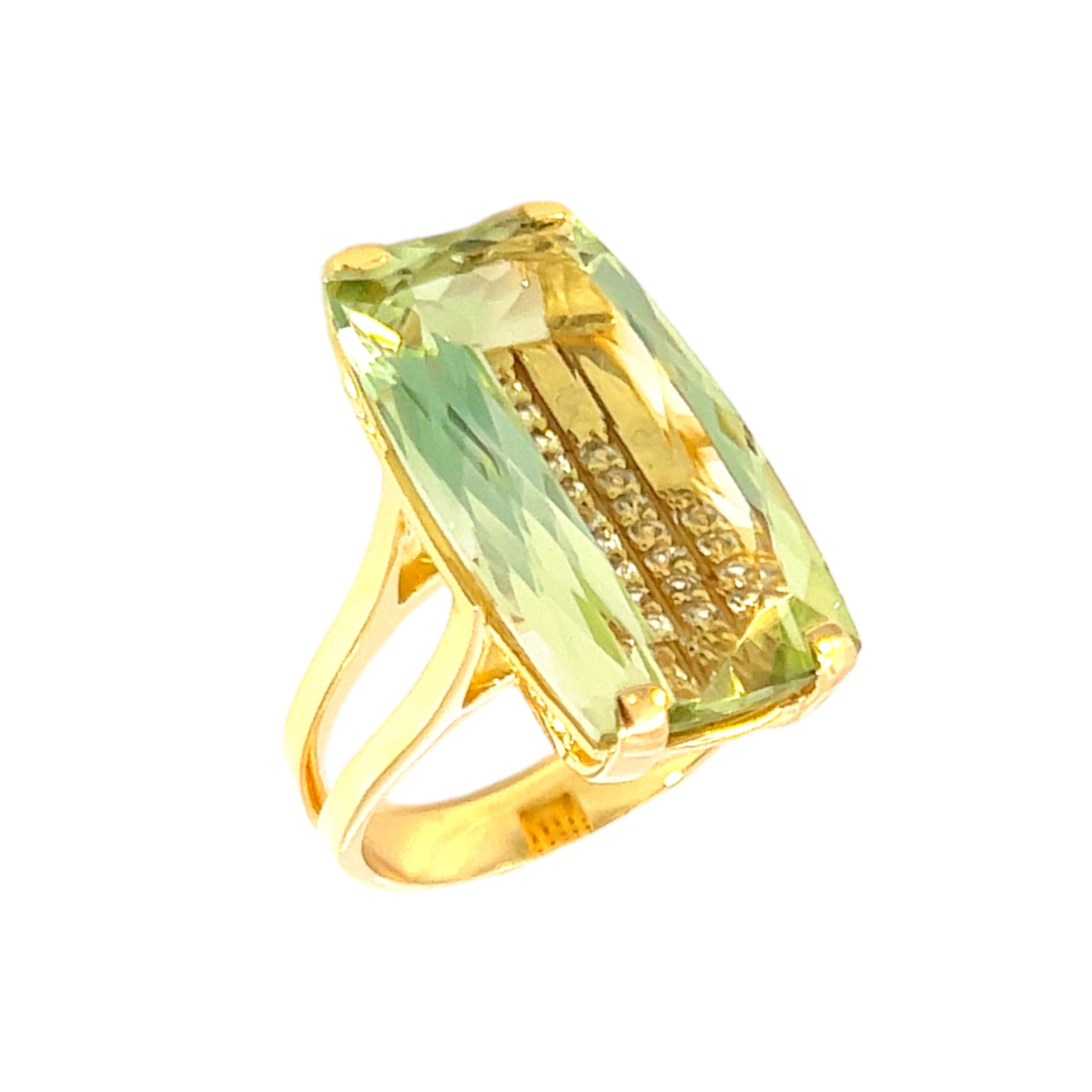 TRANSPARENZA Ring (0890) - Prasiolite / YG