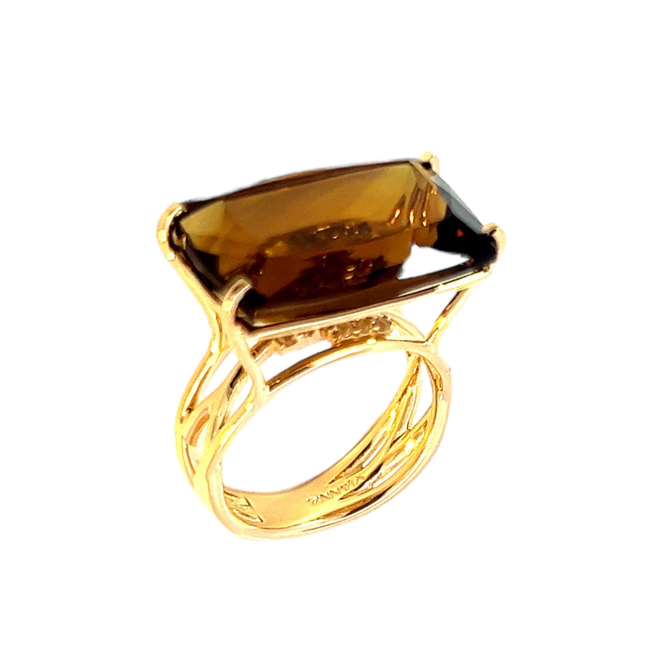 TRANSPARENZA Ring (1052) - Whisky Citrine / YG