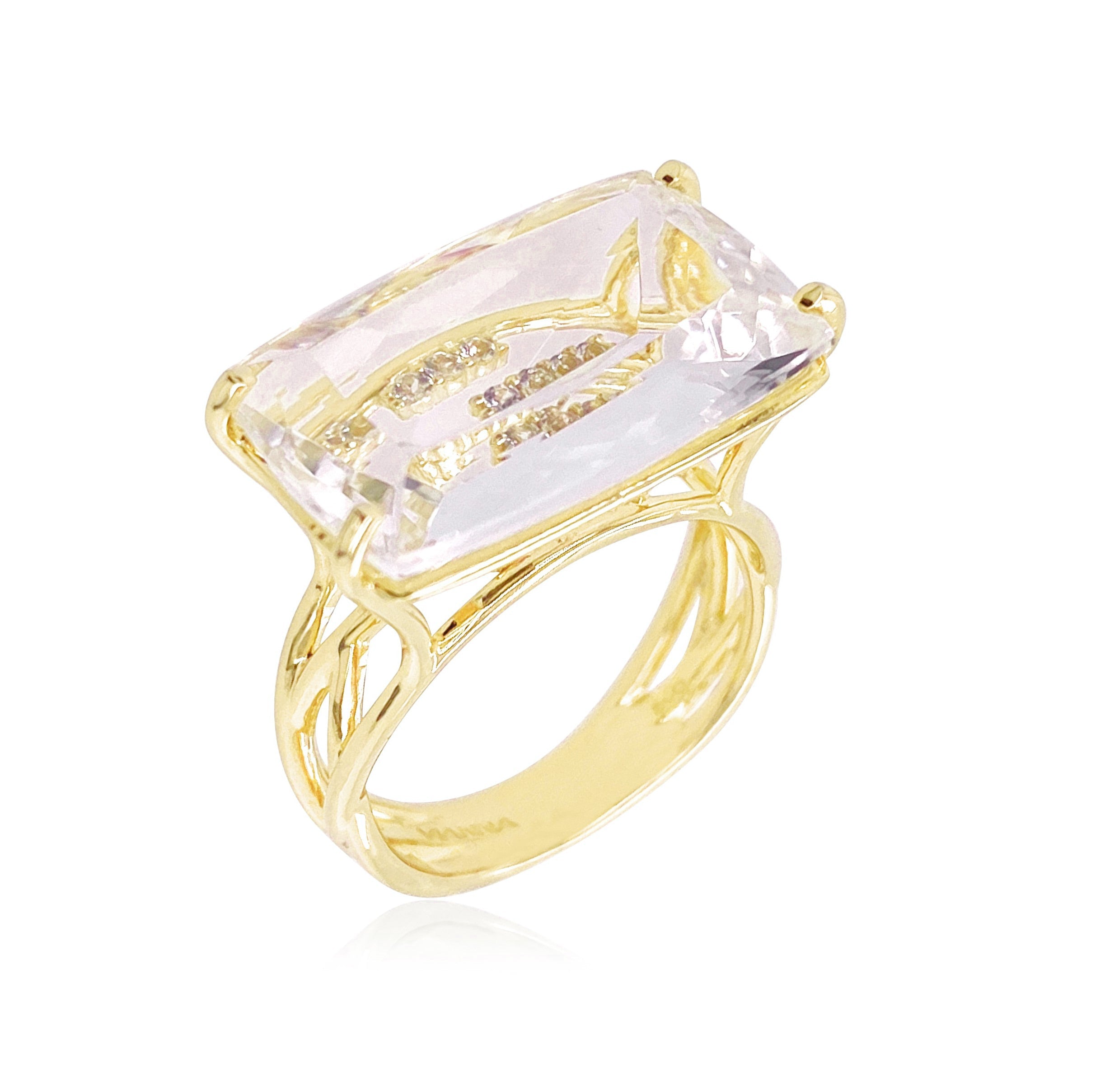 TRANSPARENZA Ring (1052) - Crystal / YG