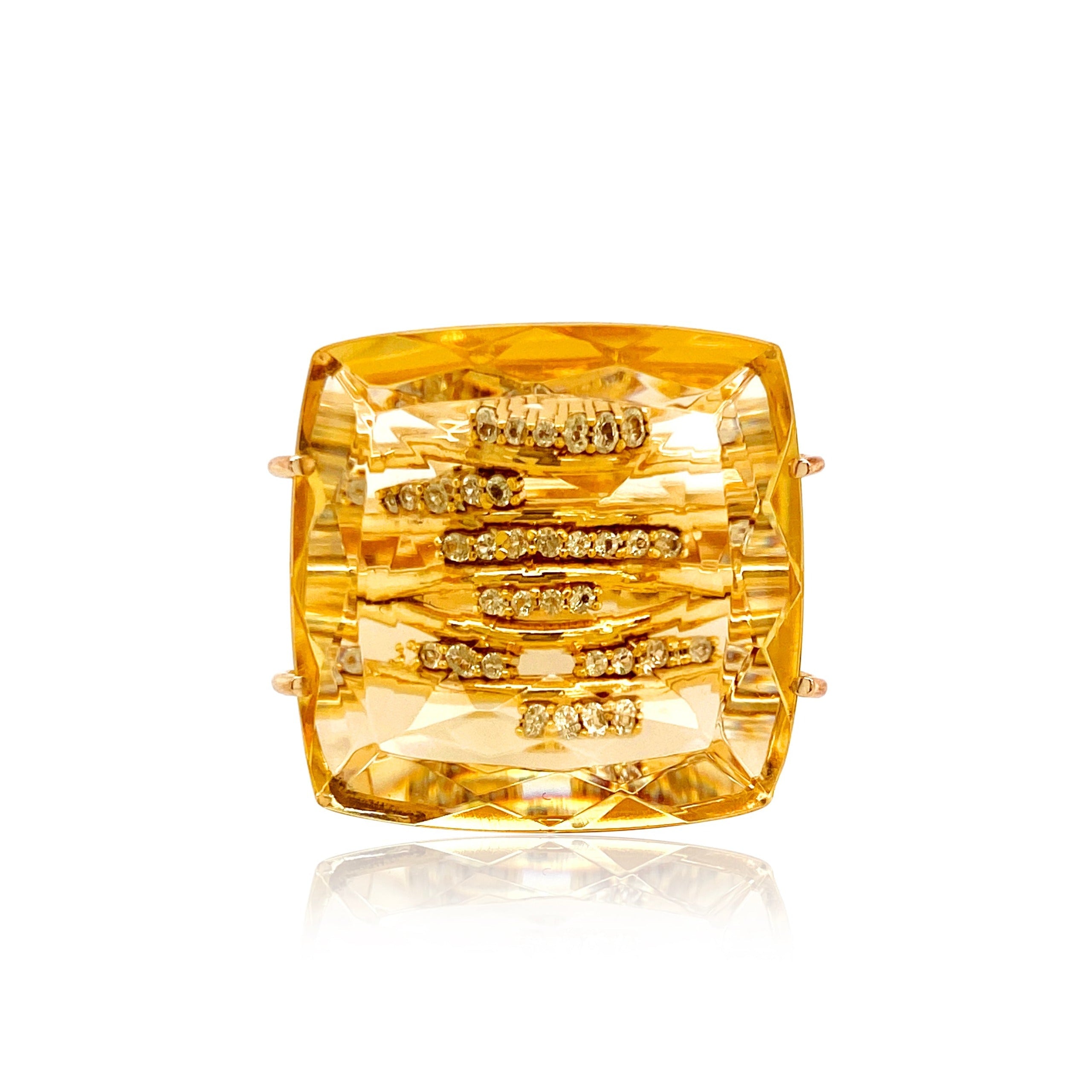 TRANSPARENZA Ring (1052) - Light Citrine / YG