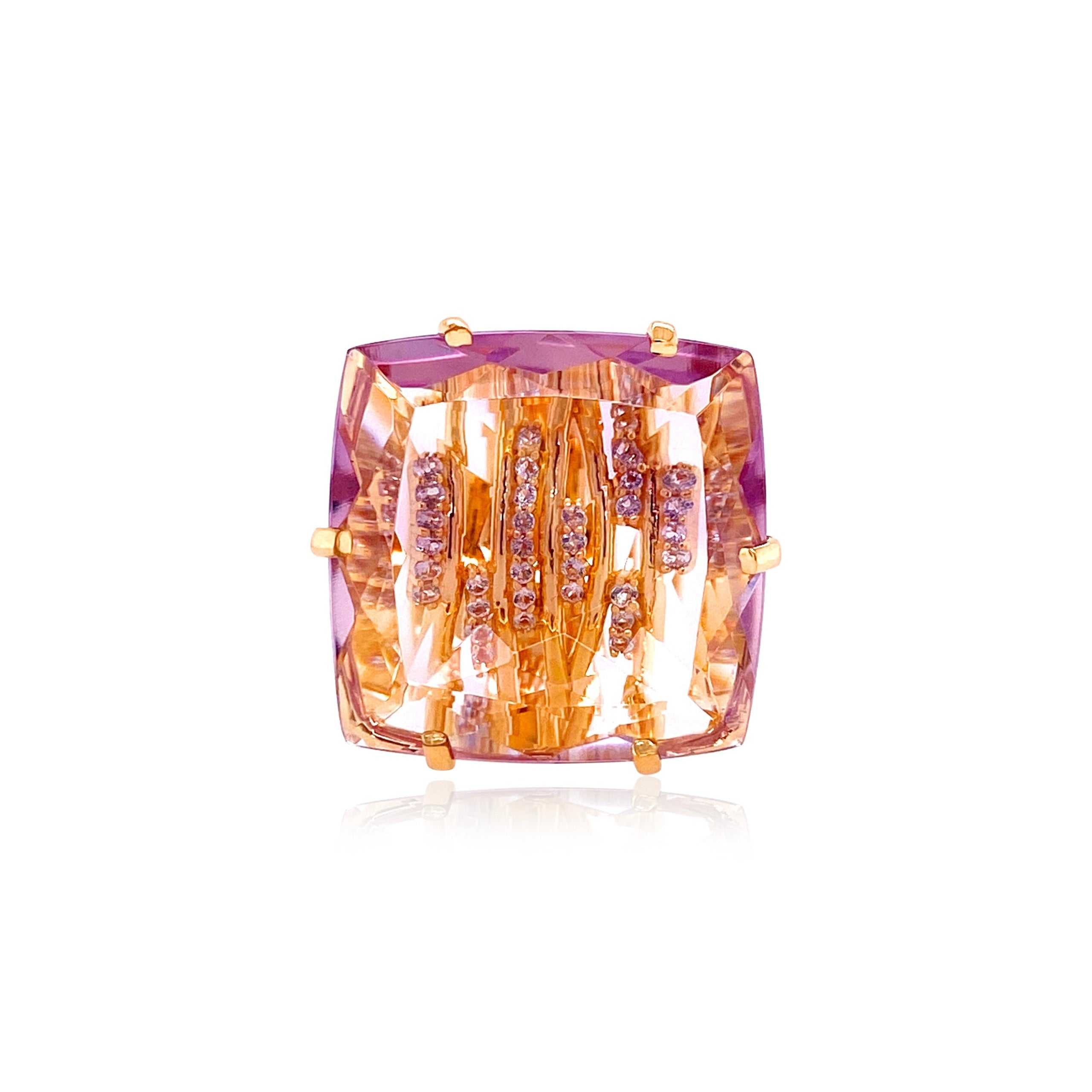 TRANSPARENZA Ring (1052) - Pink Amethyst / YG