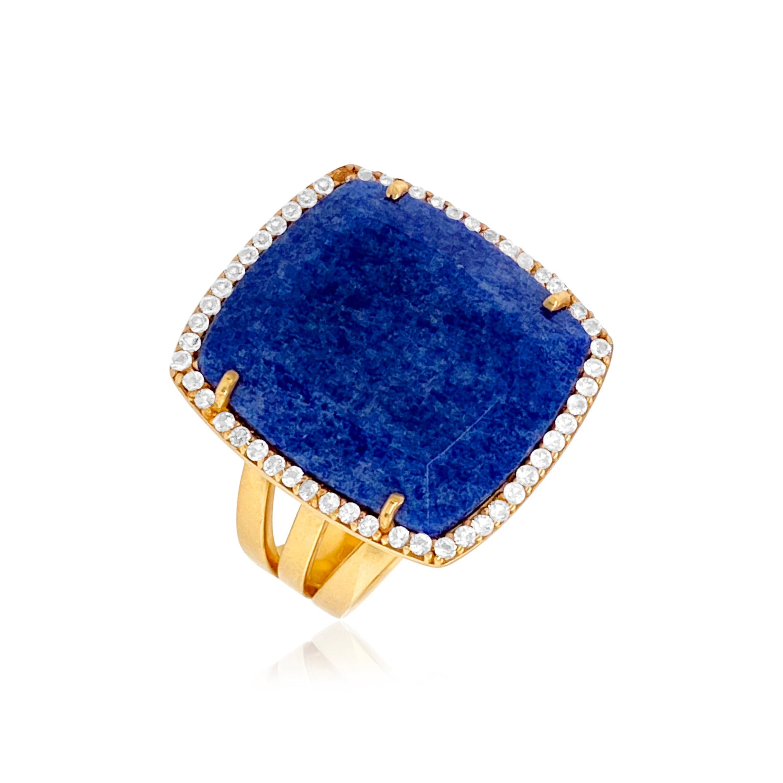 ECLECTIC Ring (1134) - Navy Blue Quartz / YG