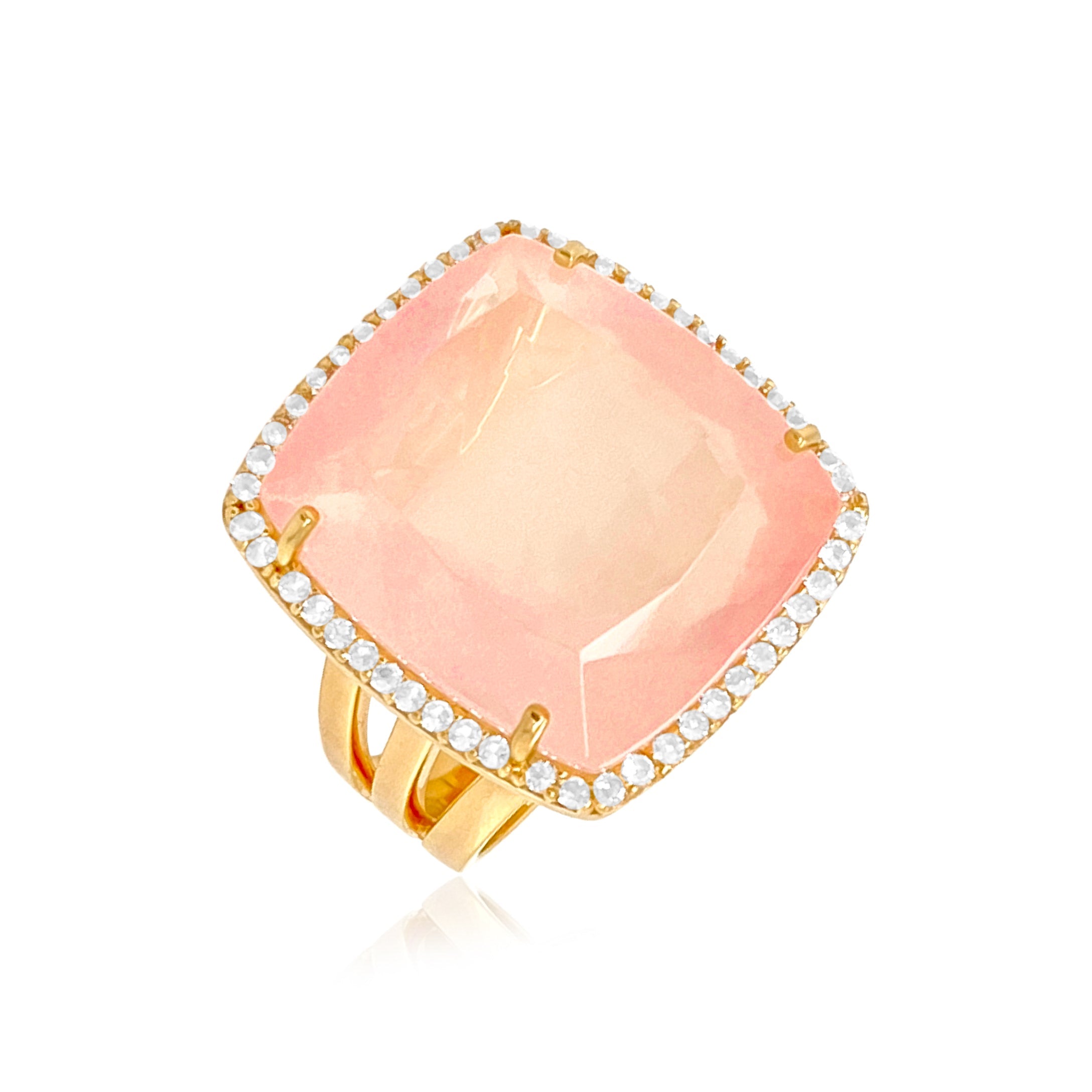 ECLECTIC Ring (1134) - Rose Quartz / YG