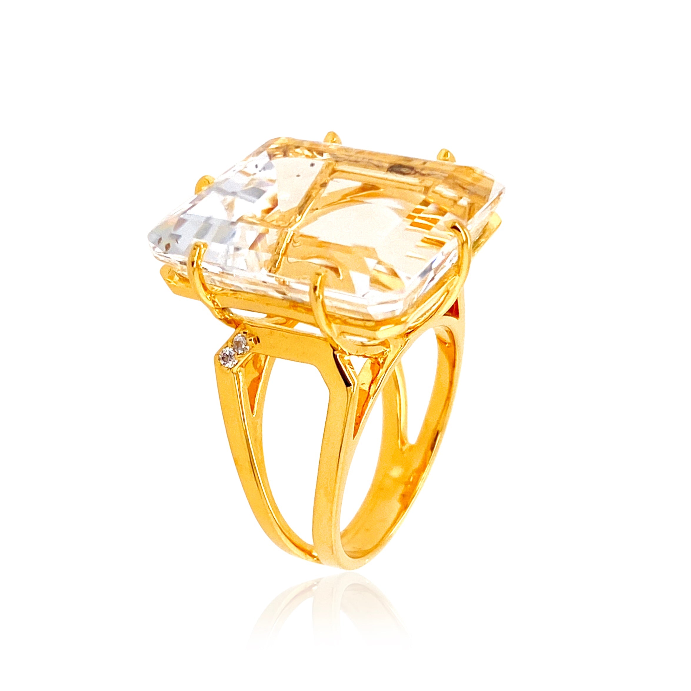 COLUNA Ring (1156) - Crystal / YG