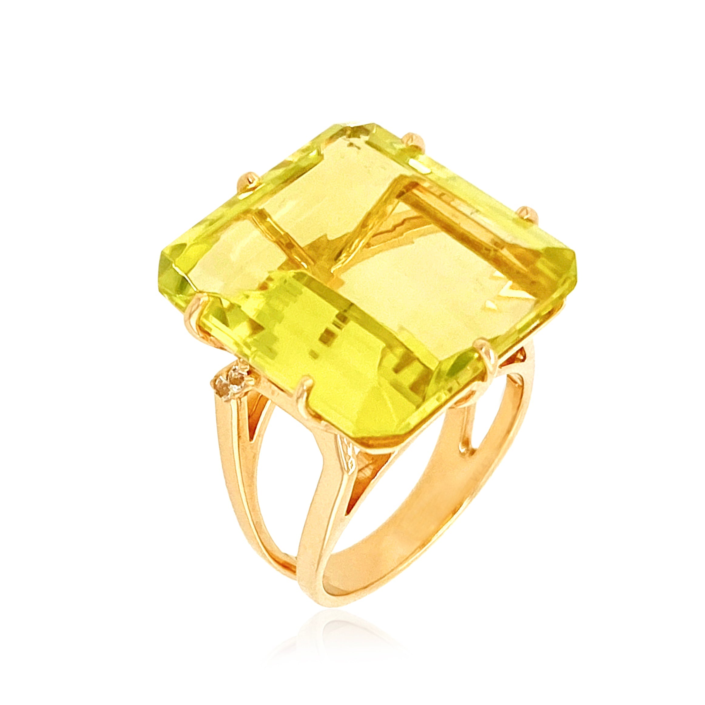 COLUNA Ring (1156) - Lemon Citrine / YG