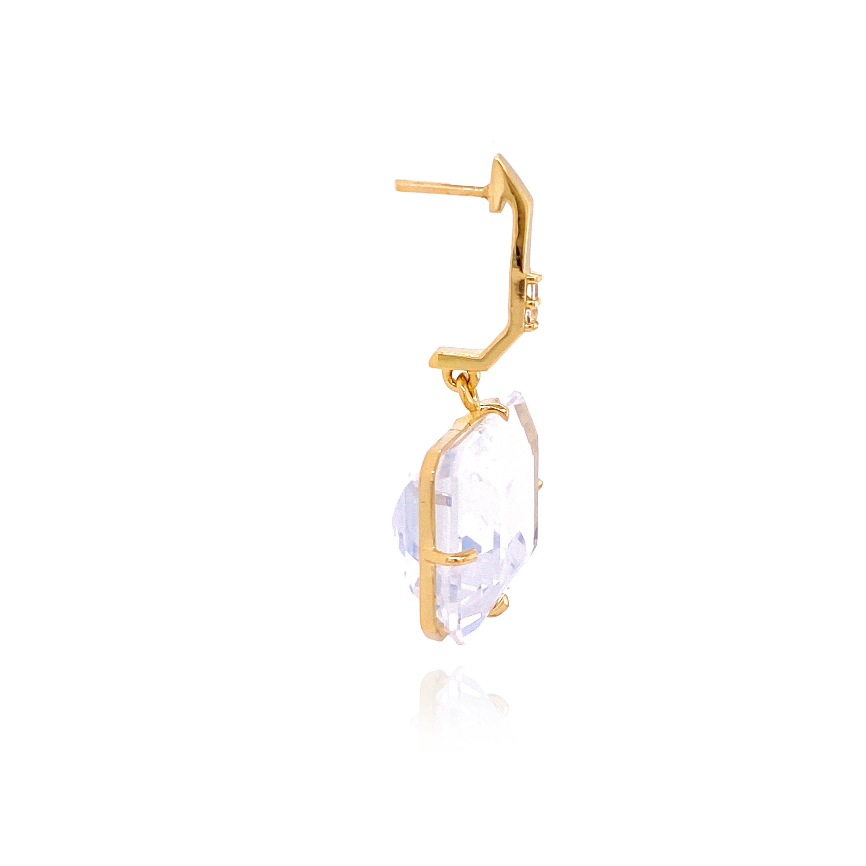 COLUNA Earrings (1156) - Opal Quartz / YG