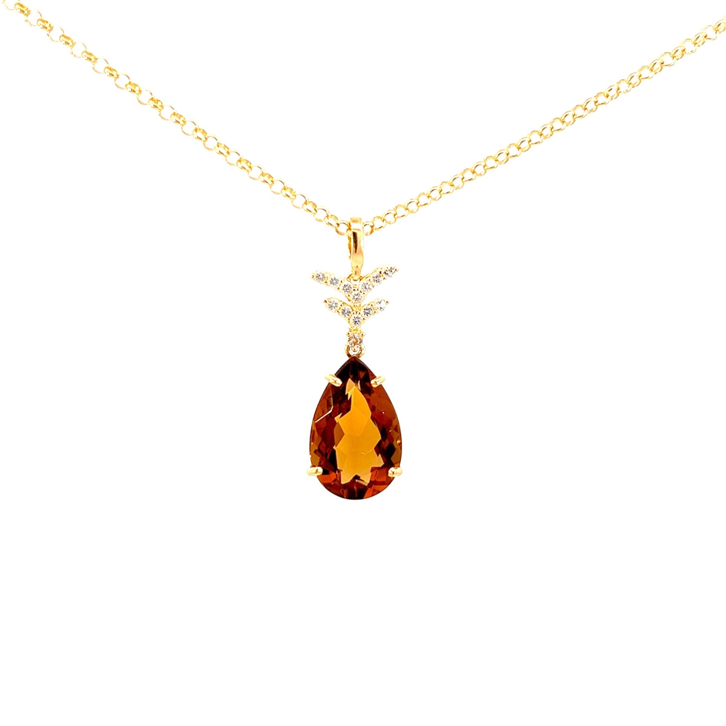 VILLA RICA Necklace (1213) - Whisky Citrine / YG