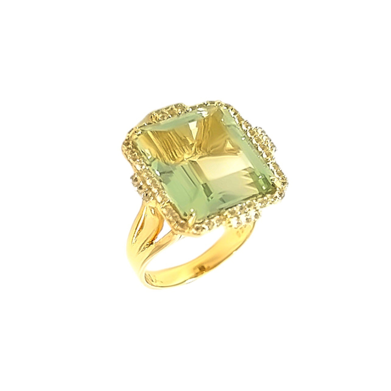 ECLECTIC Ring (1247) - Prasiolite / YG