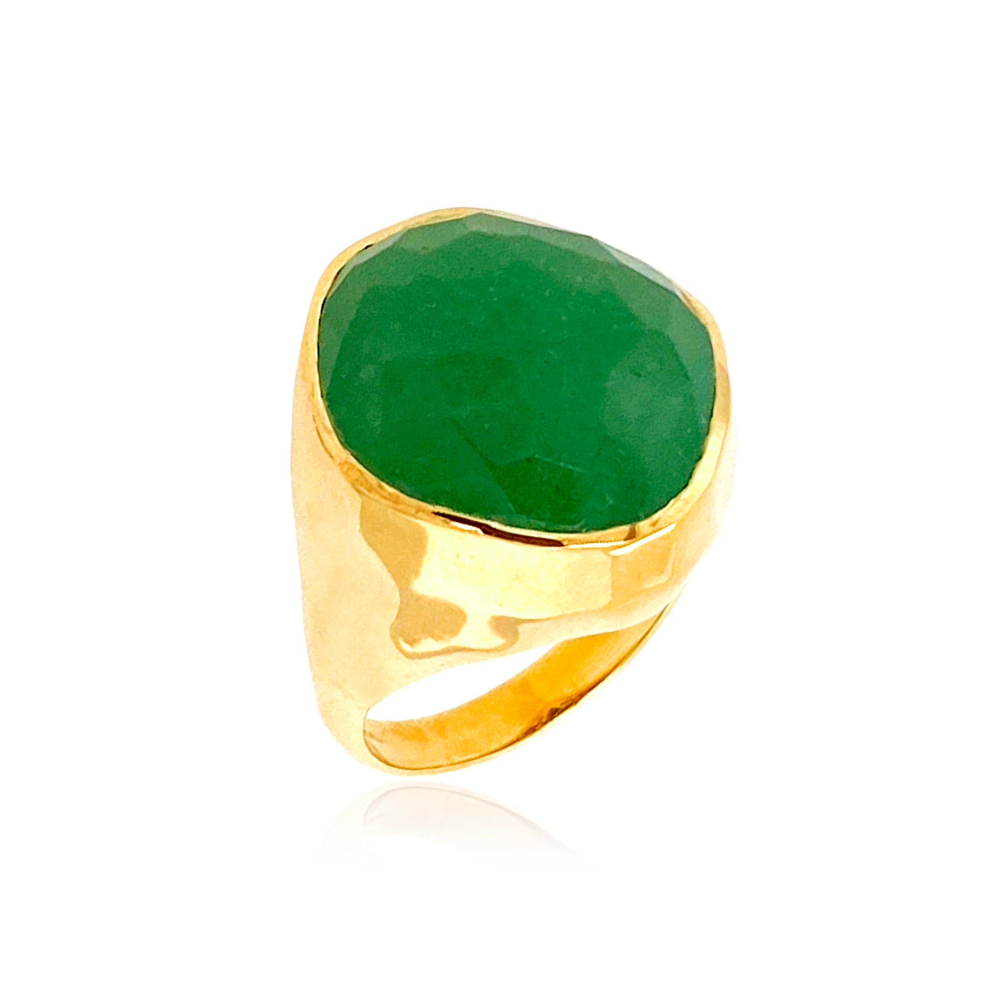 PANORAMA Ring (1260) - Green Quartz / YG