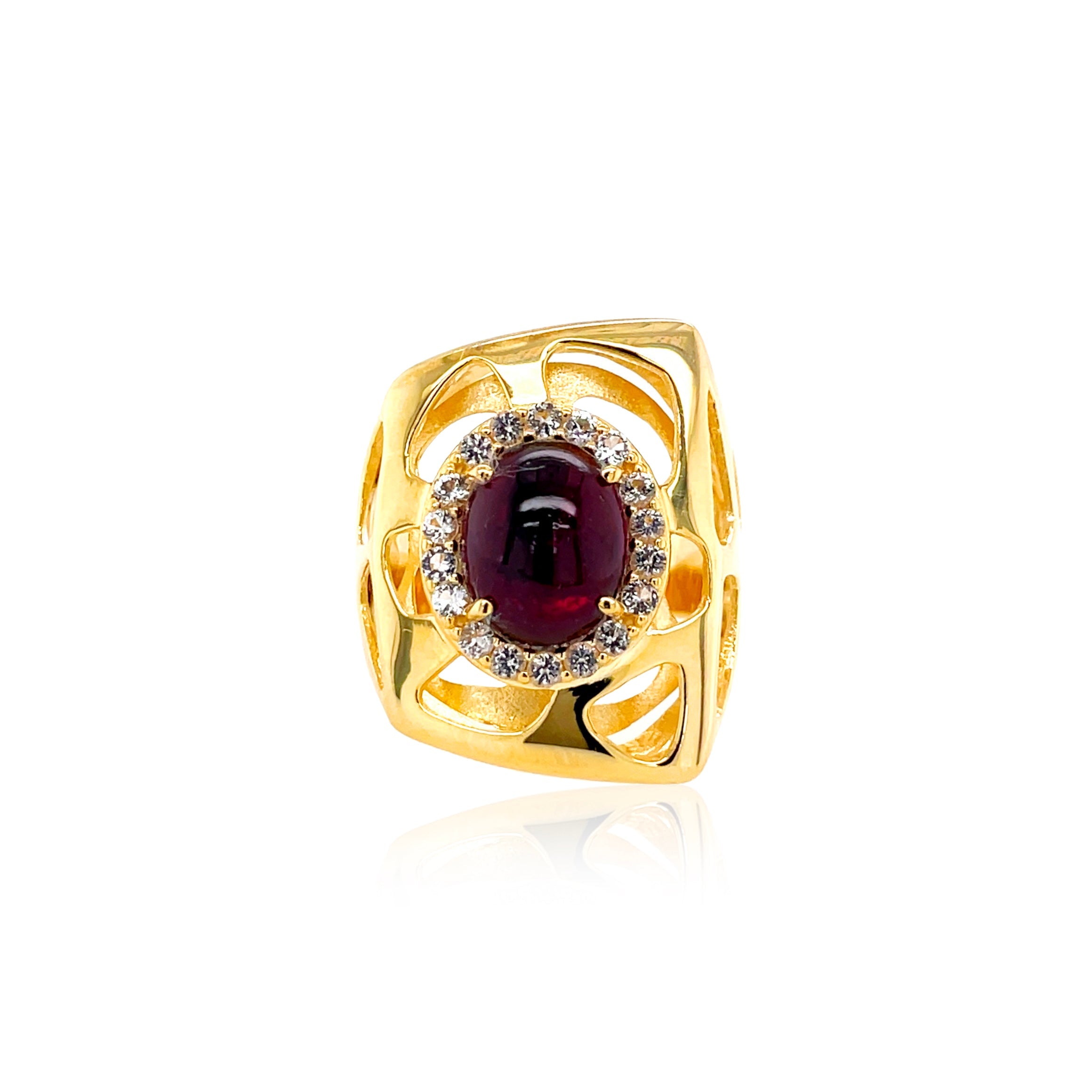 PULSE Ring (1286) - Rhodolite / YG