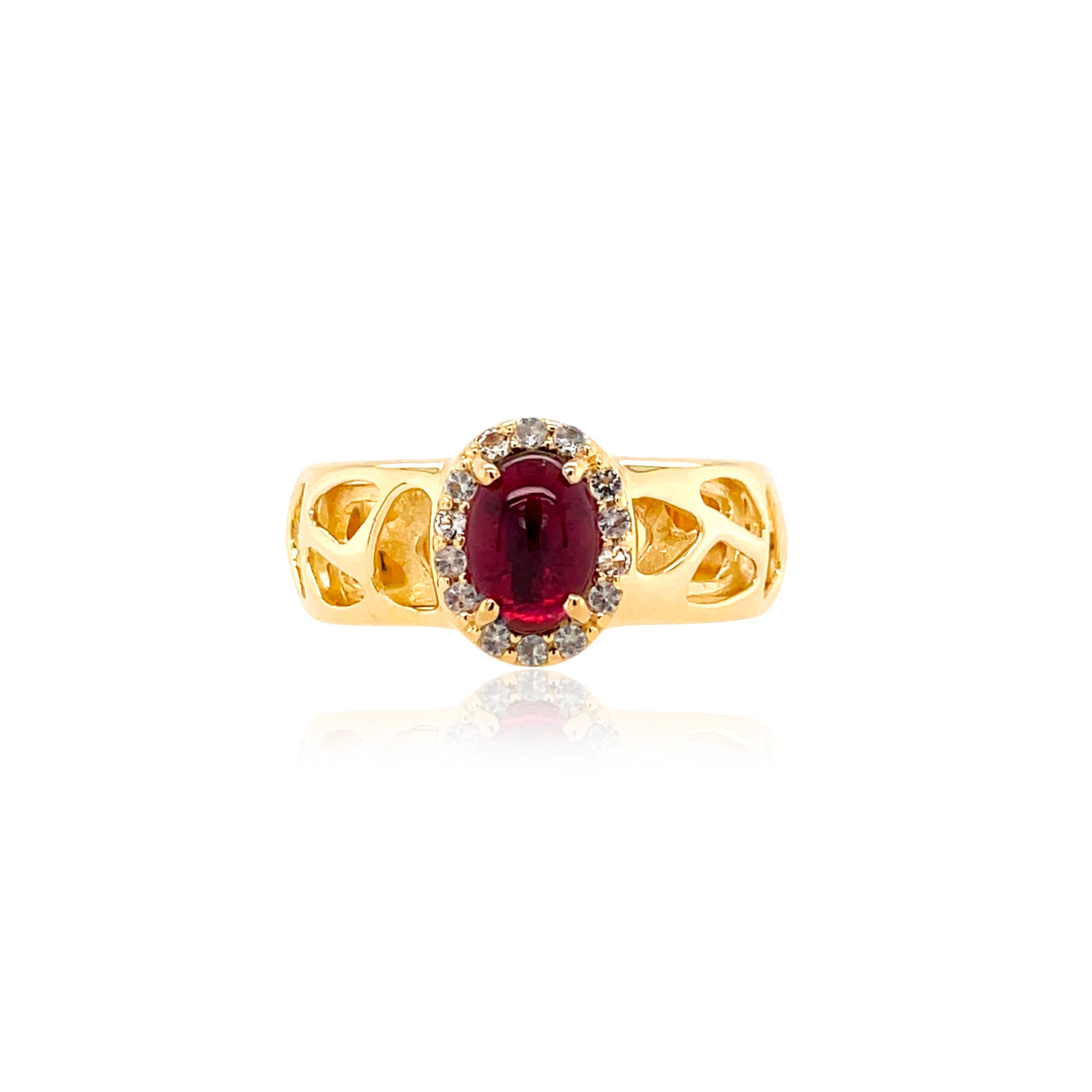 PULSE Ring (1286) - Rhodolite / YG