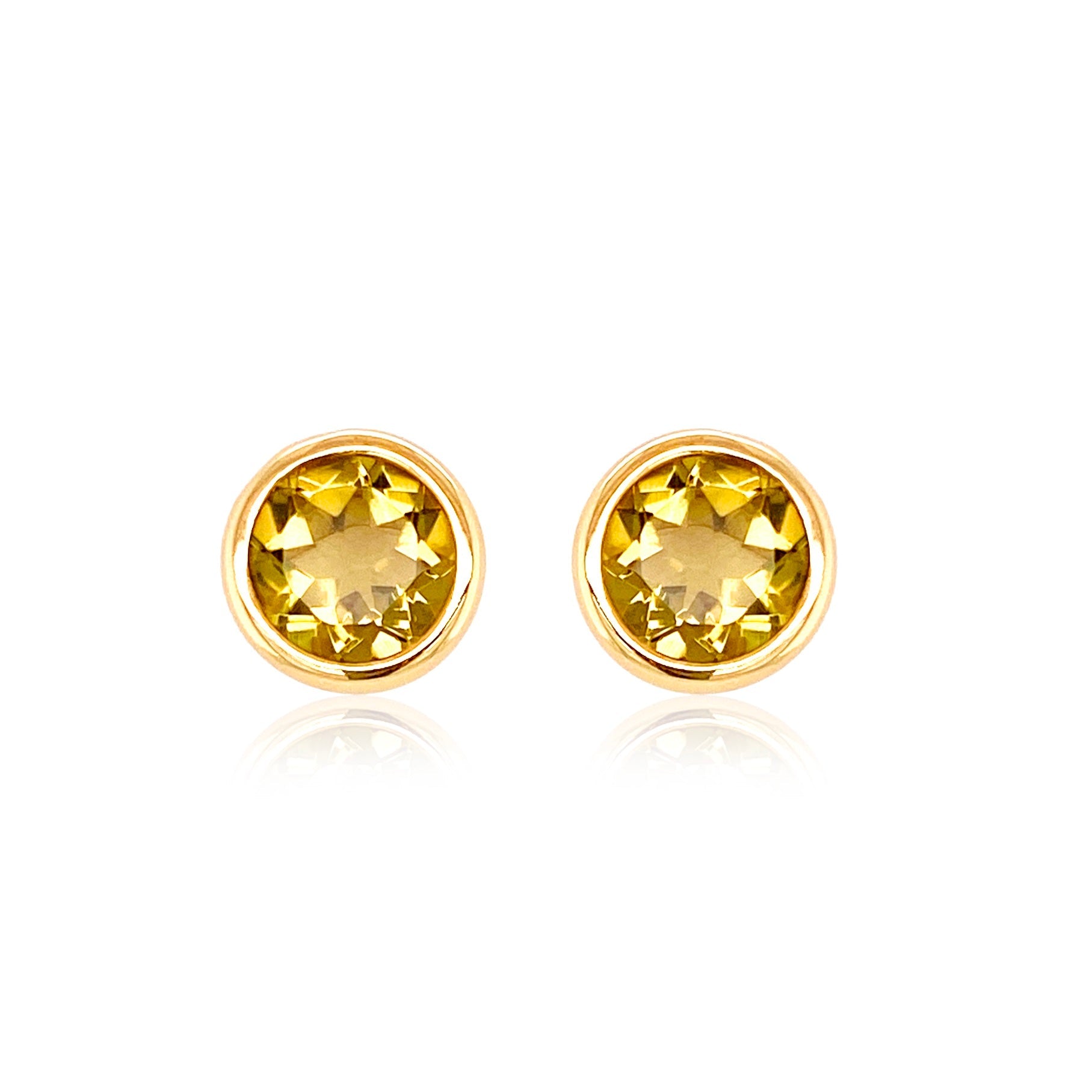 SIGNATURE Earrings  (1287) - Champagne Citrine / YG