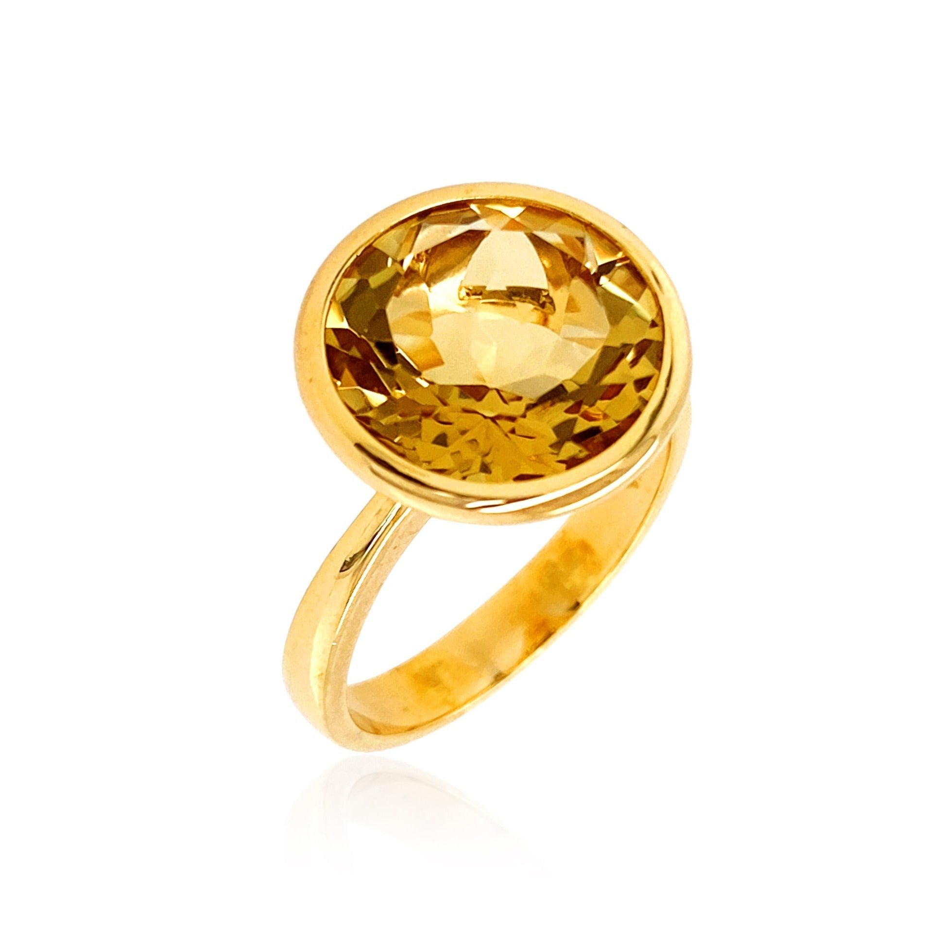 SIGNATURE Ring (1287) - Champagne Citrine / YG